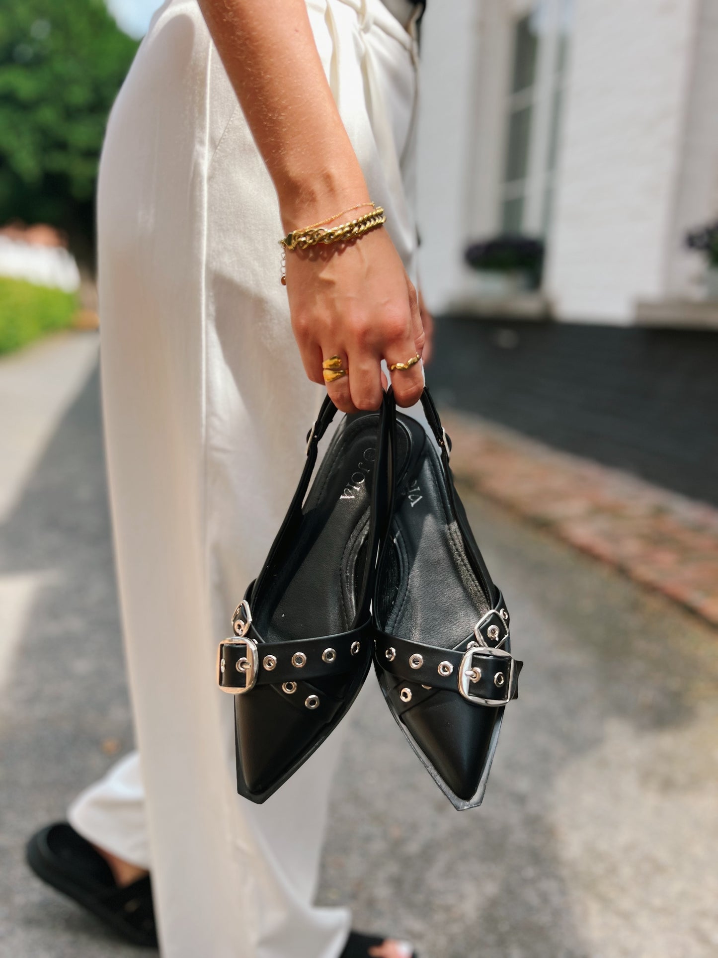 Slingbacks - Zwart