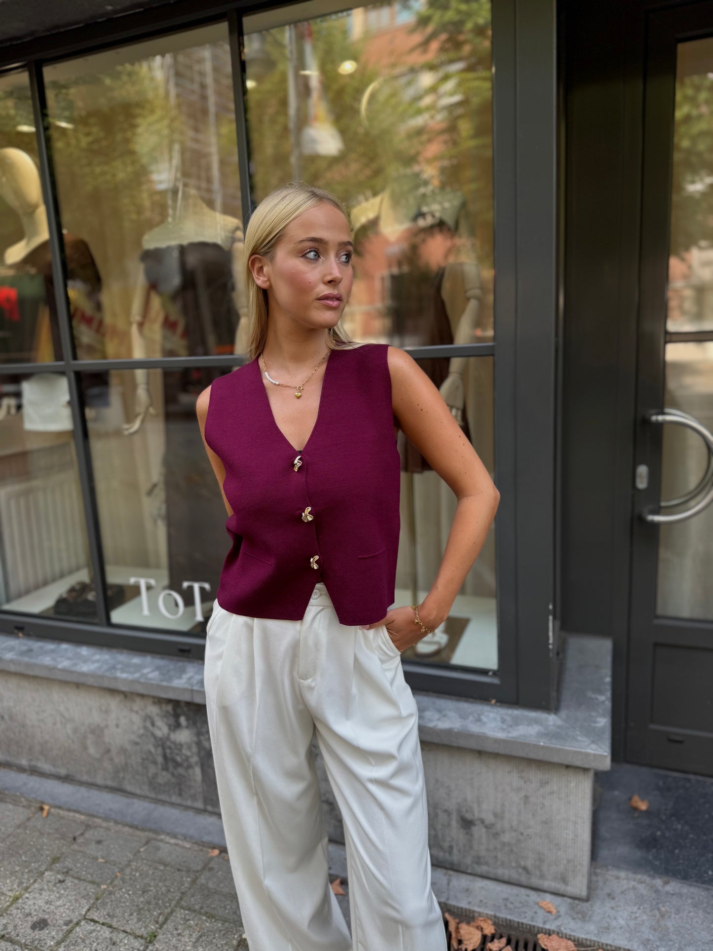 Gilet Tessa - Bordeaux