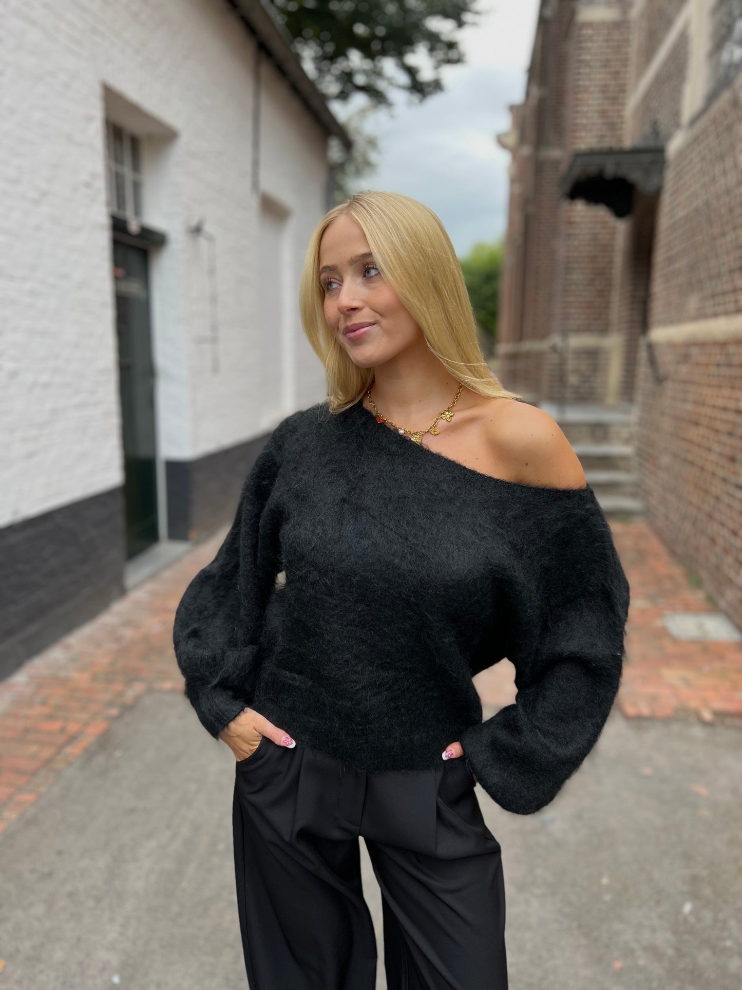 Trui Fluffy - Zwart