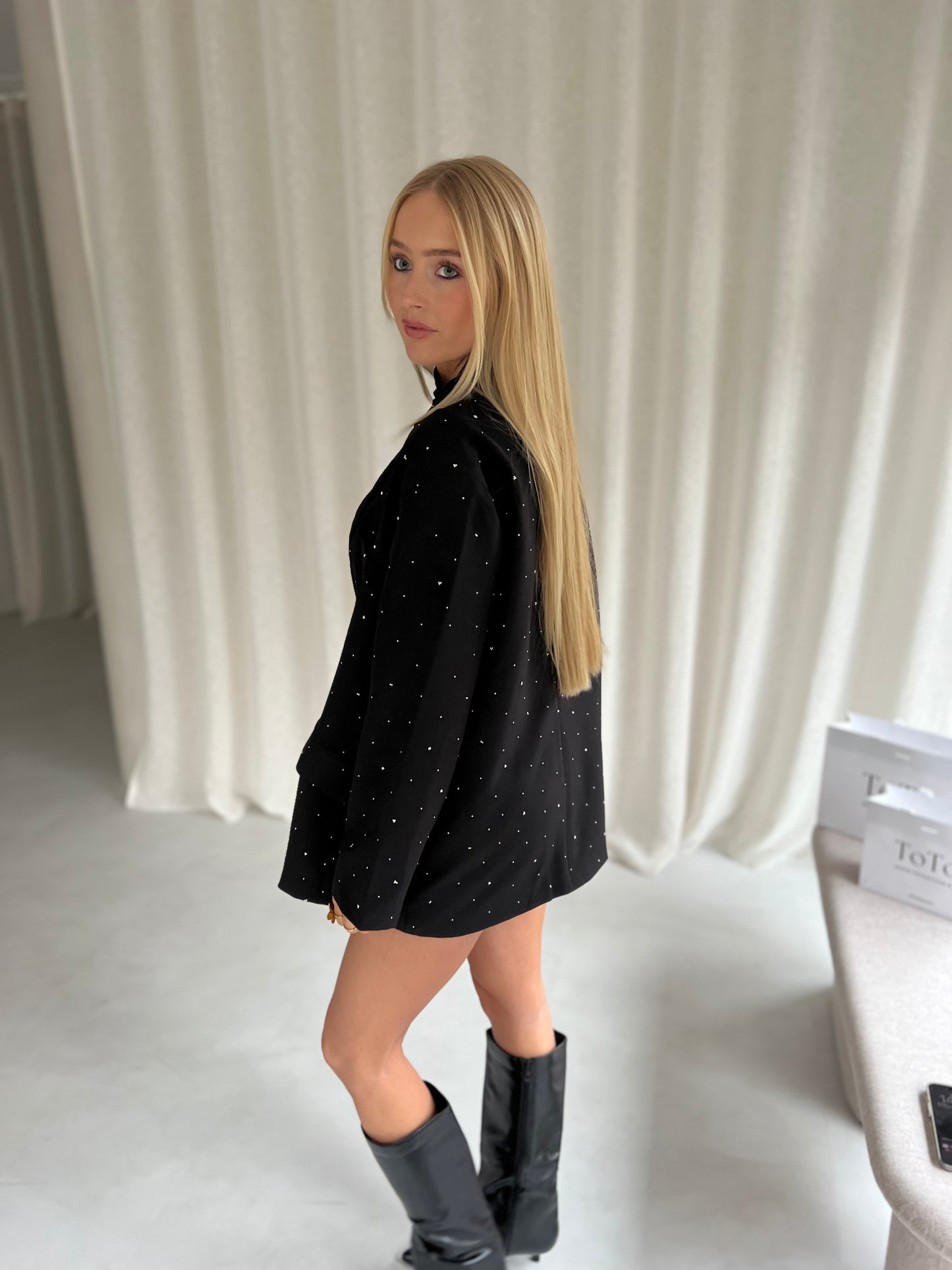 Blazer Glitter - Zwart