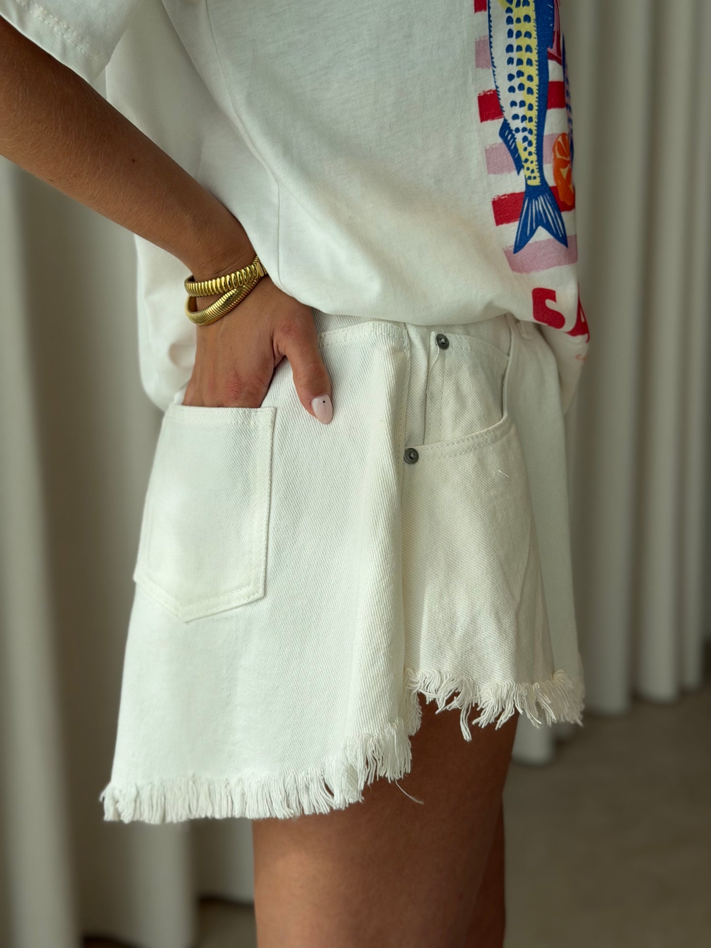 Short Ruffle - Wit