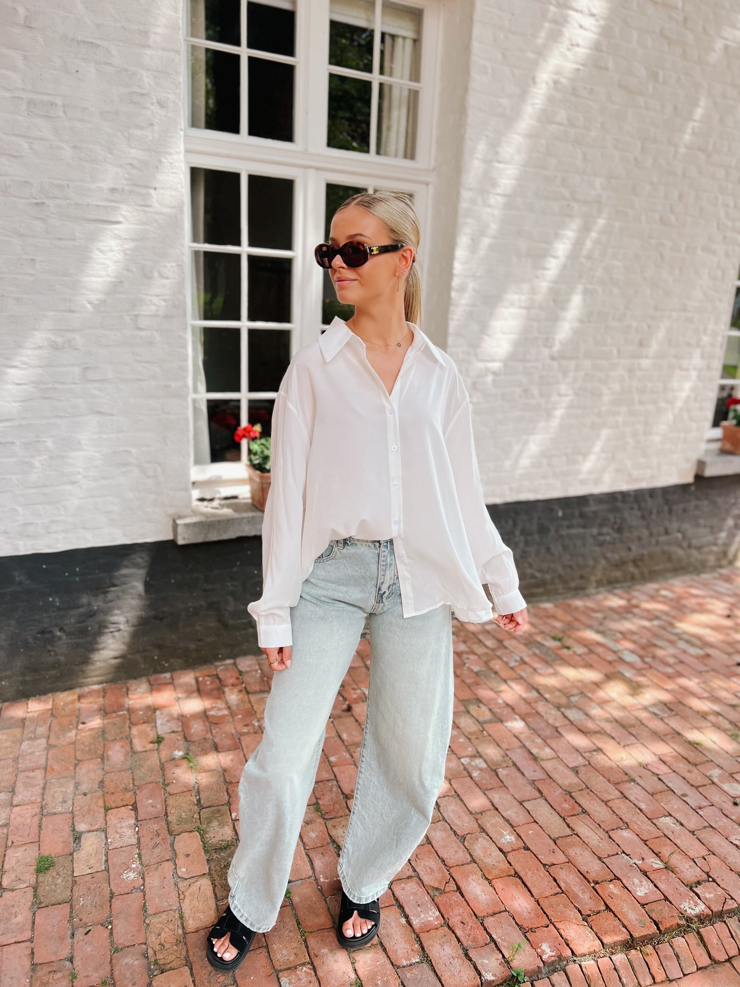Blouse Split - Wit