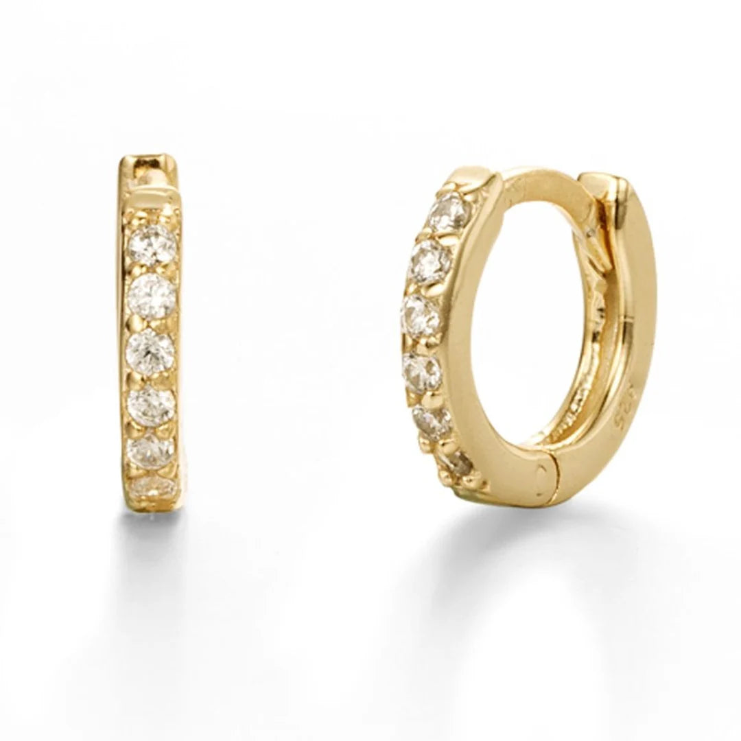 MINI DIAMOND HOOP GOLD - JUNE 21