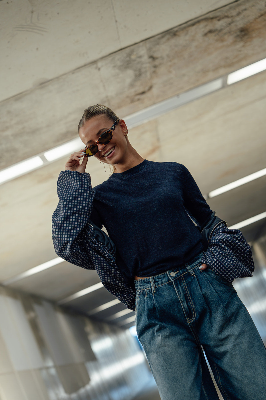 Knit Lio - Navy