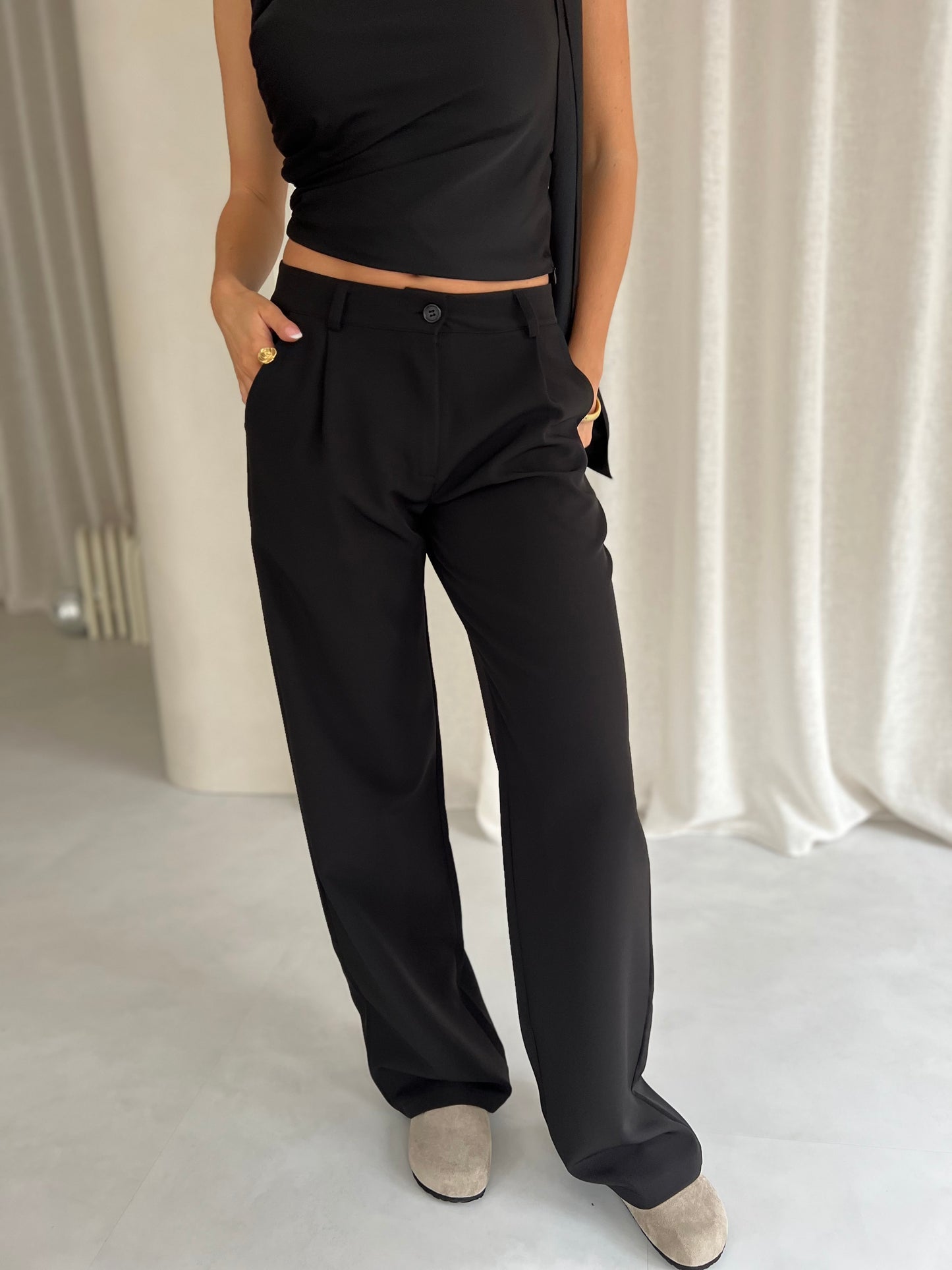 Broek Low Waist - Zwart