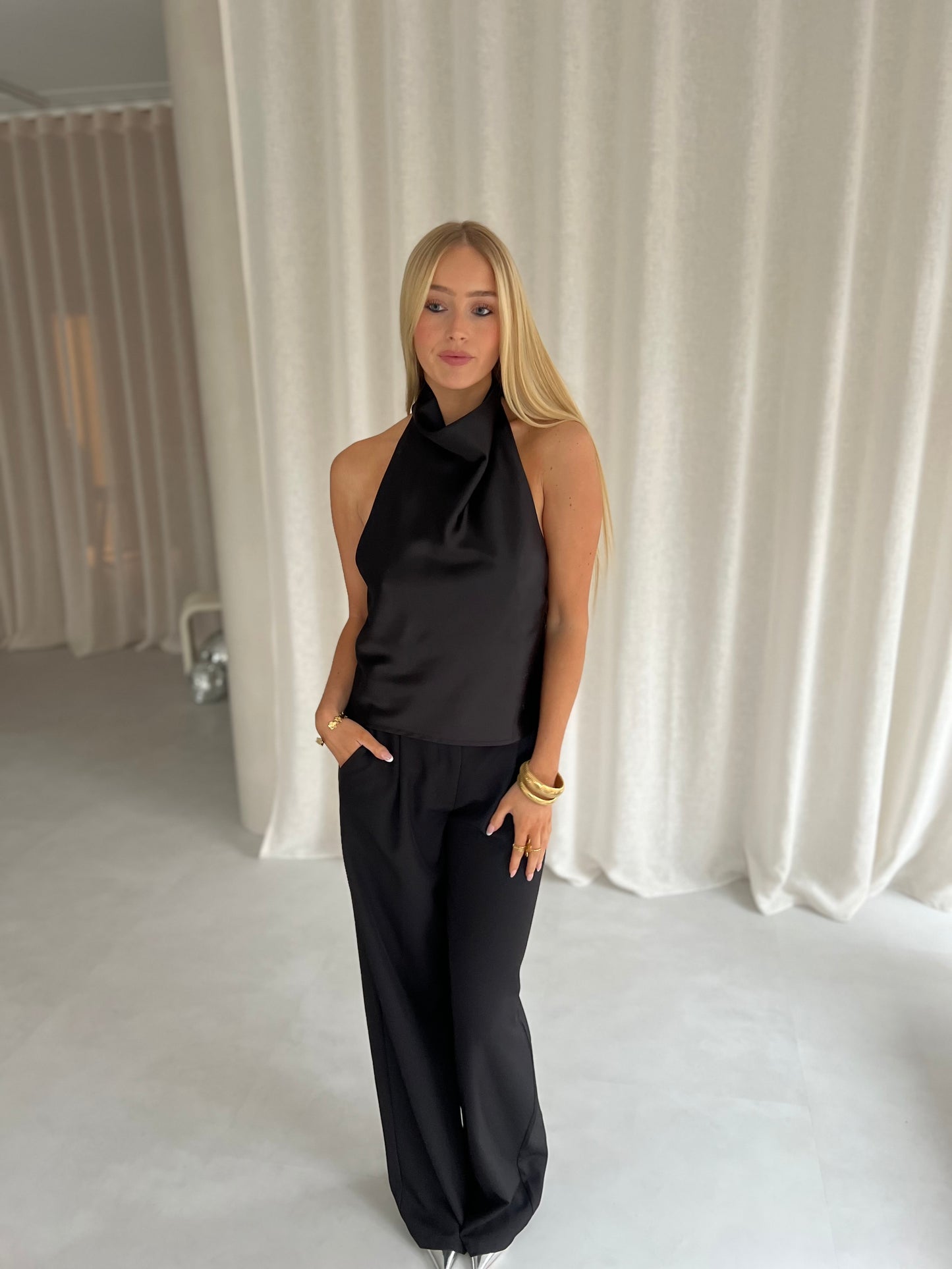 Top Open Back - Zwart