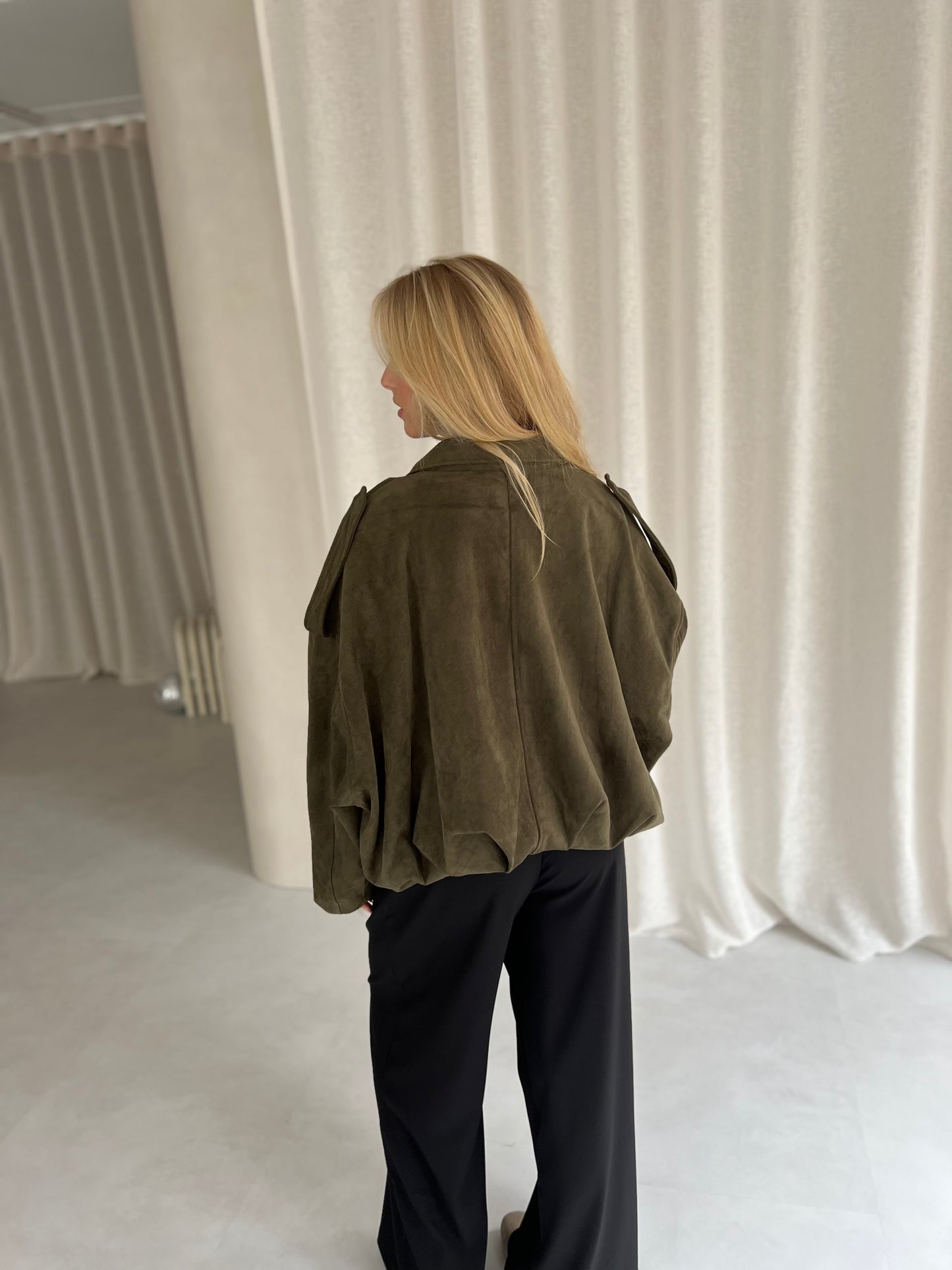 Bomber Suède - Khaki