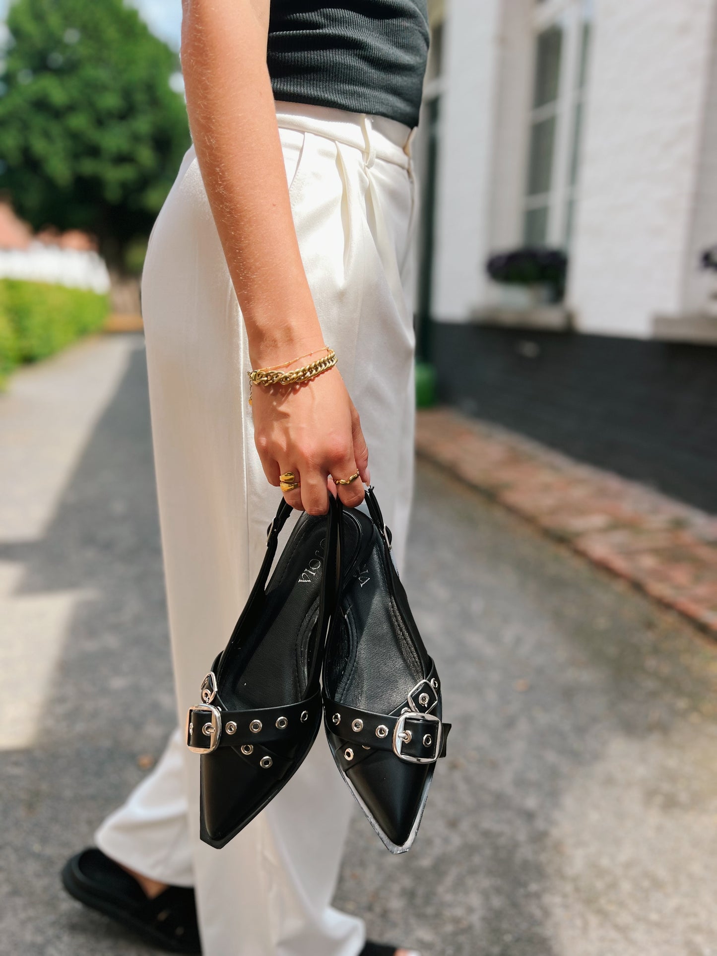Slingbacks - Zwart