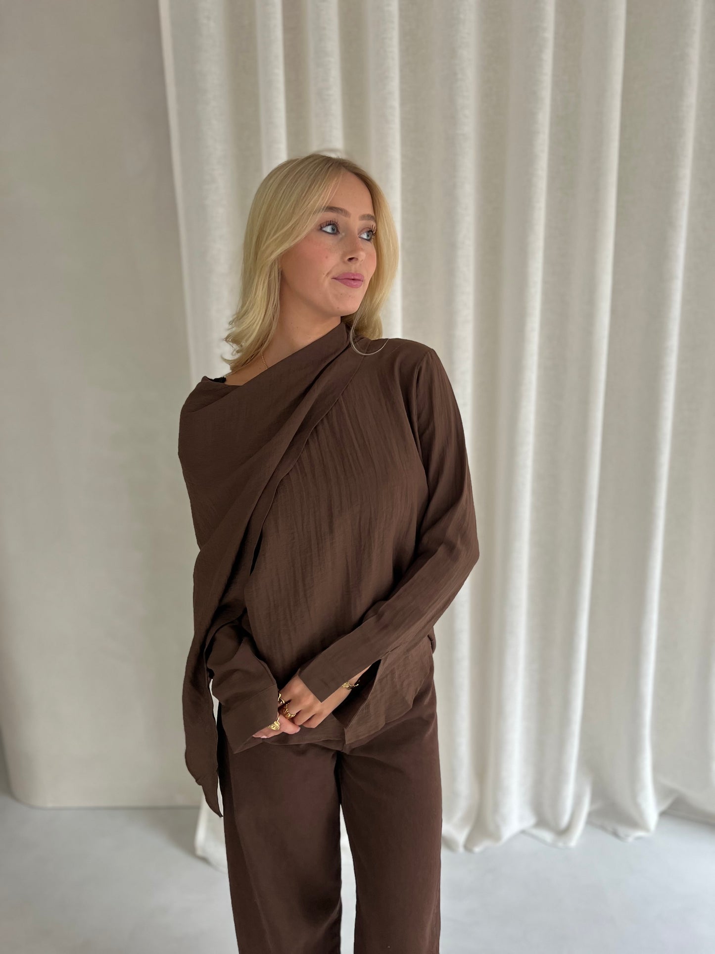 Blouse Pauline - Bruin