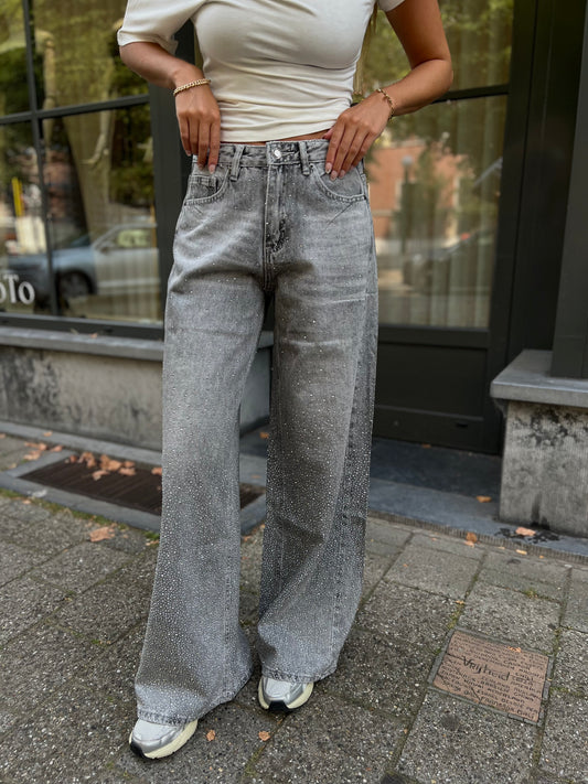 Jeans Glitter - Grijs