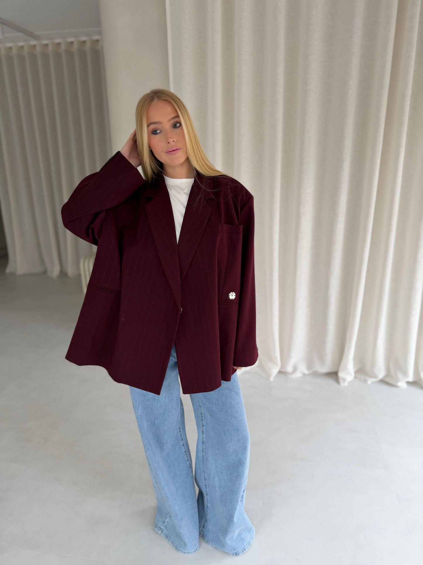 Blazer Jasmijn - red stripes