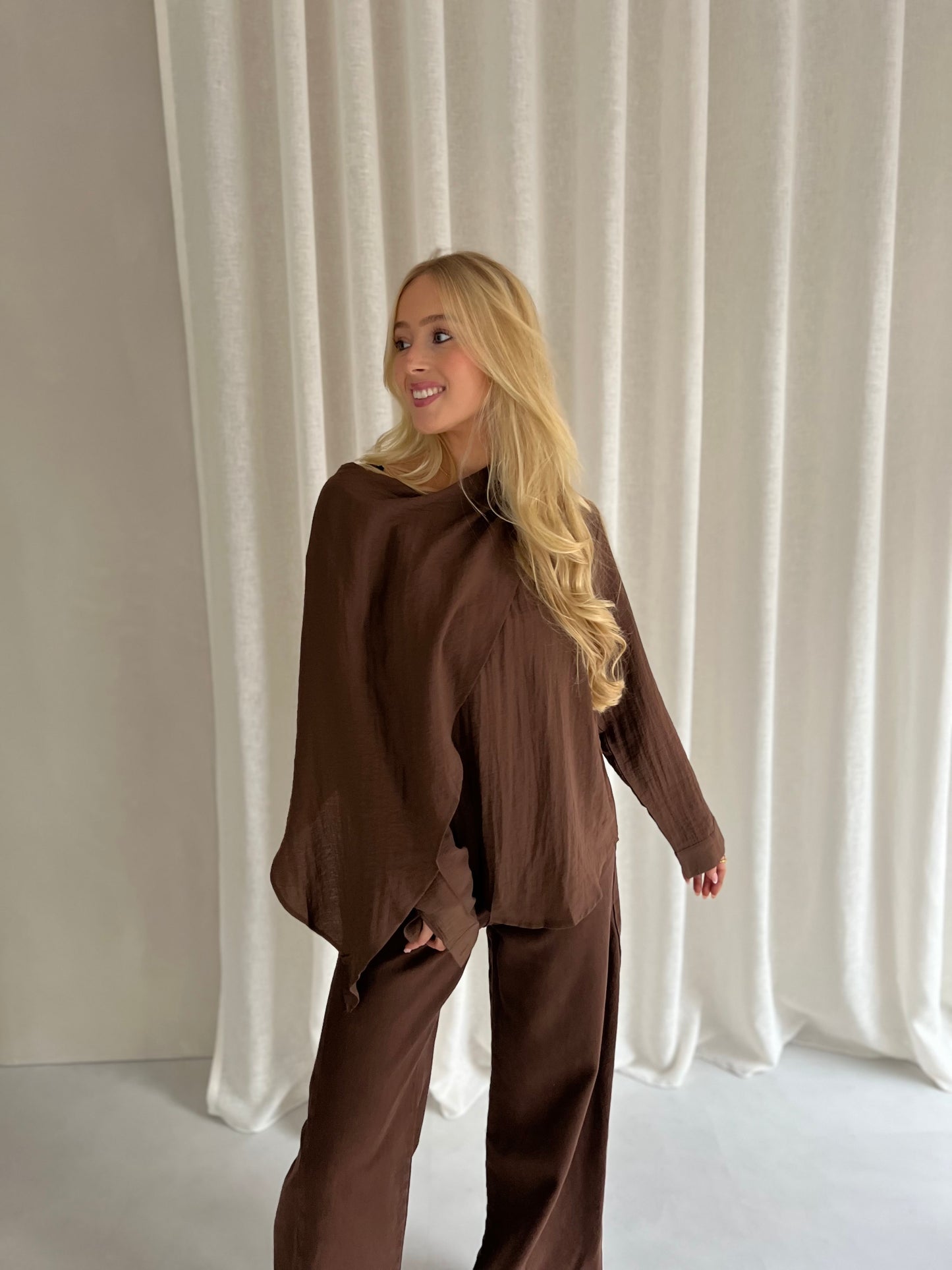 Blouse Pauline - Bruin