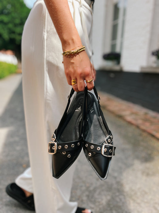 Slingbacks - Zwart