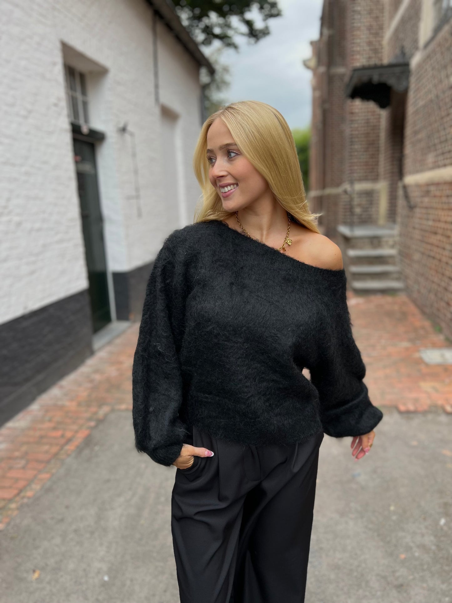 Trui Fluffy - Zwart