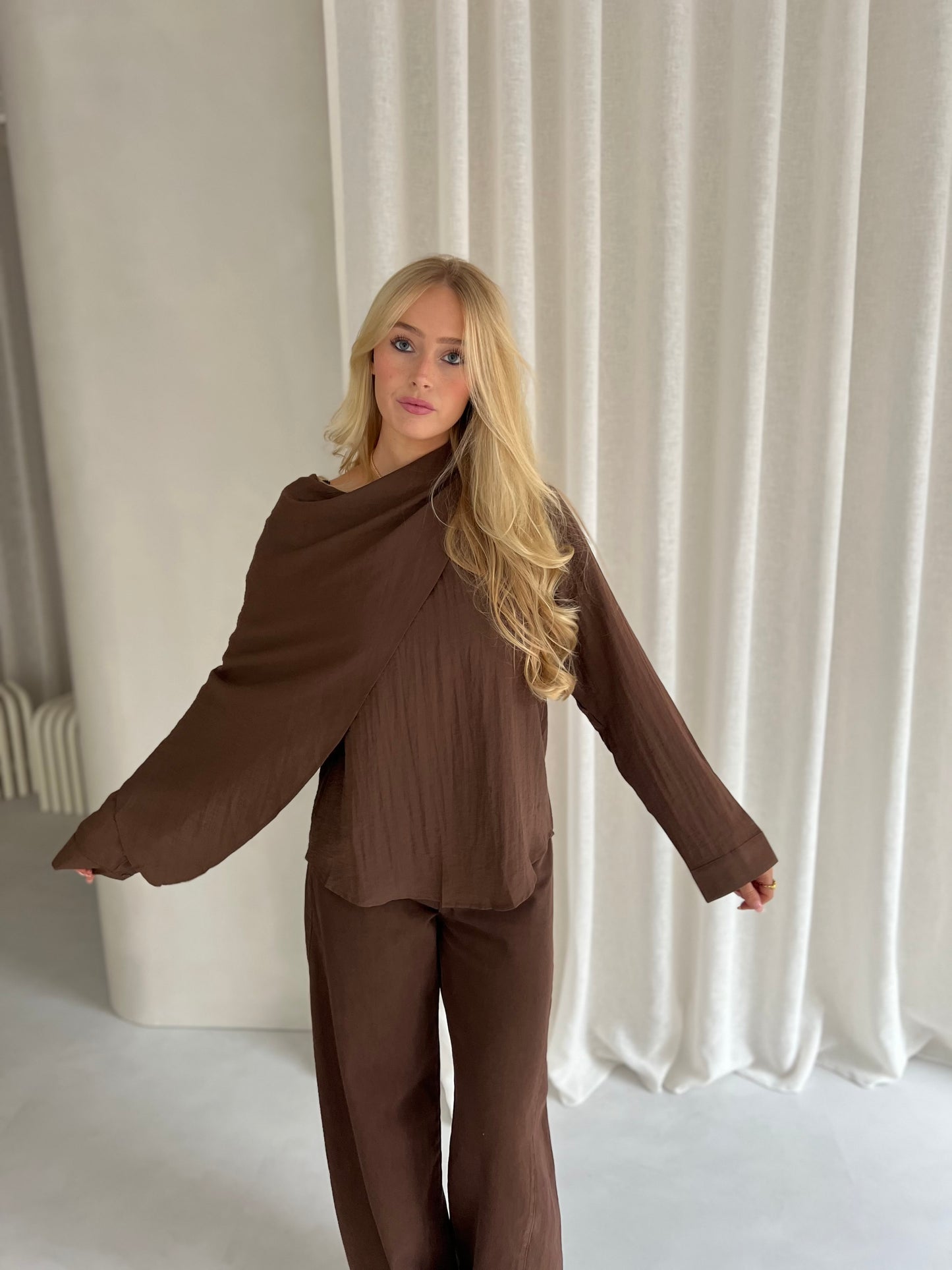 Blouse Pauline - Bruin