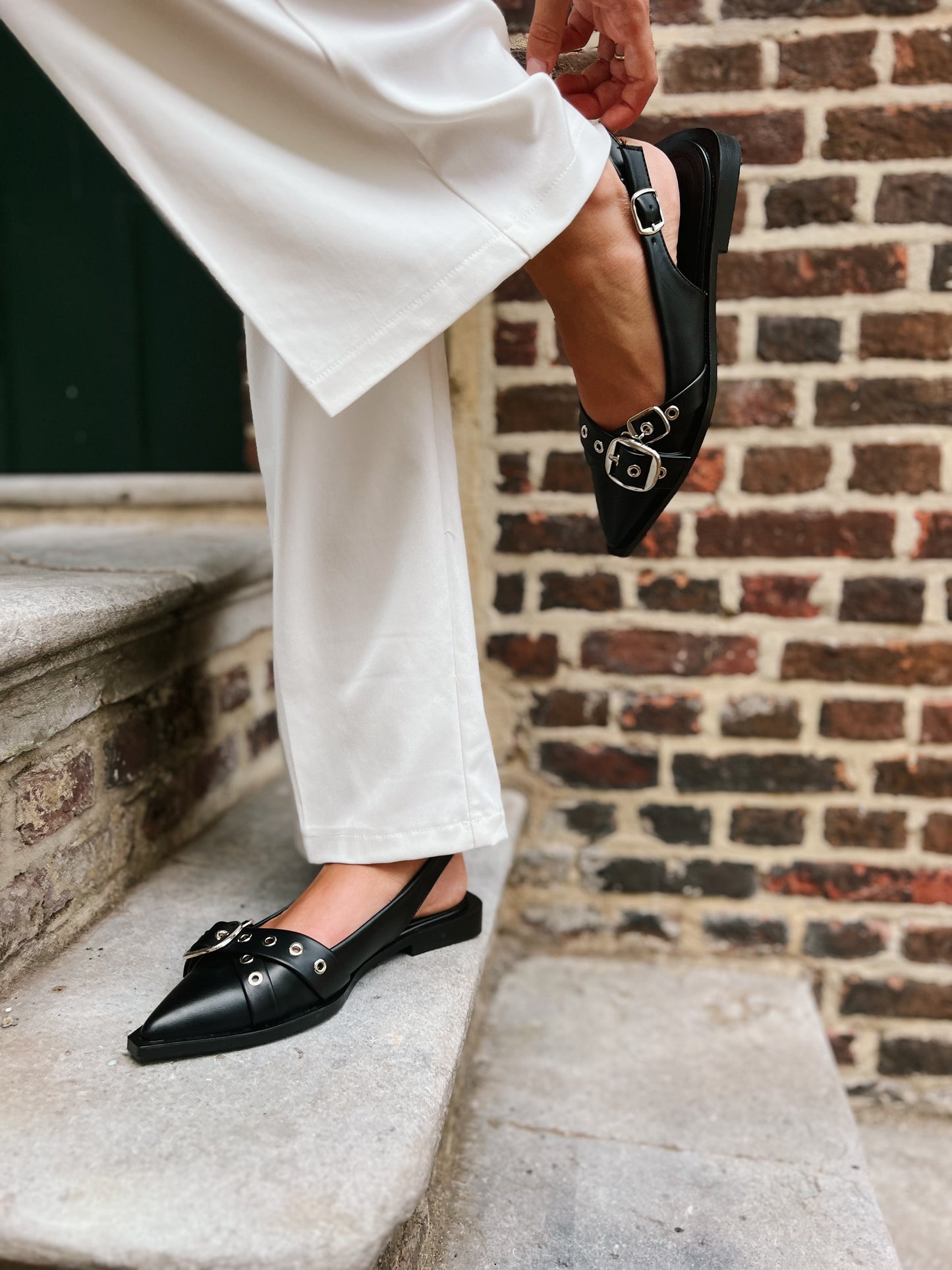 Slingbacks - Zwart