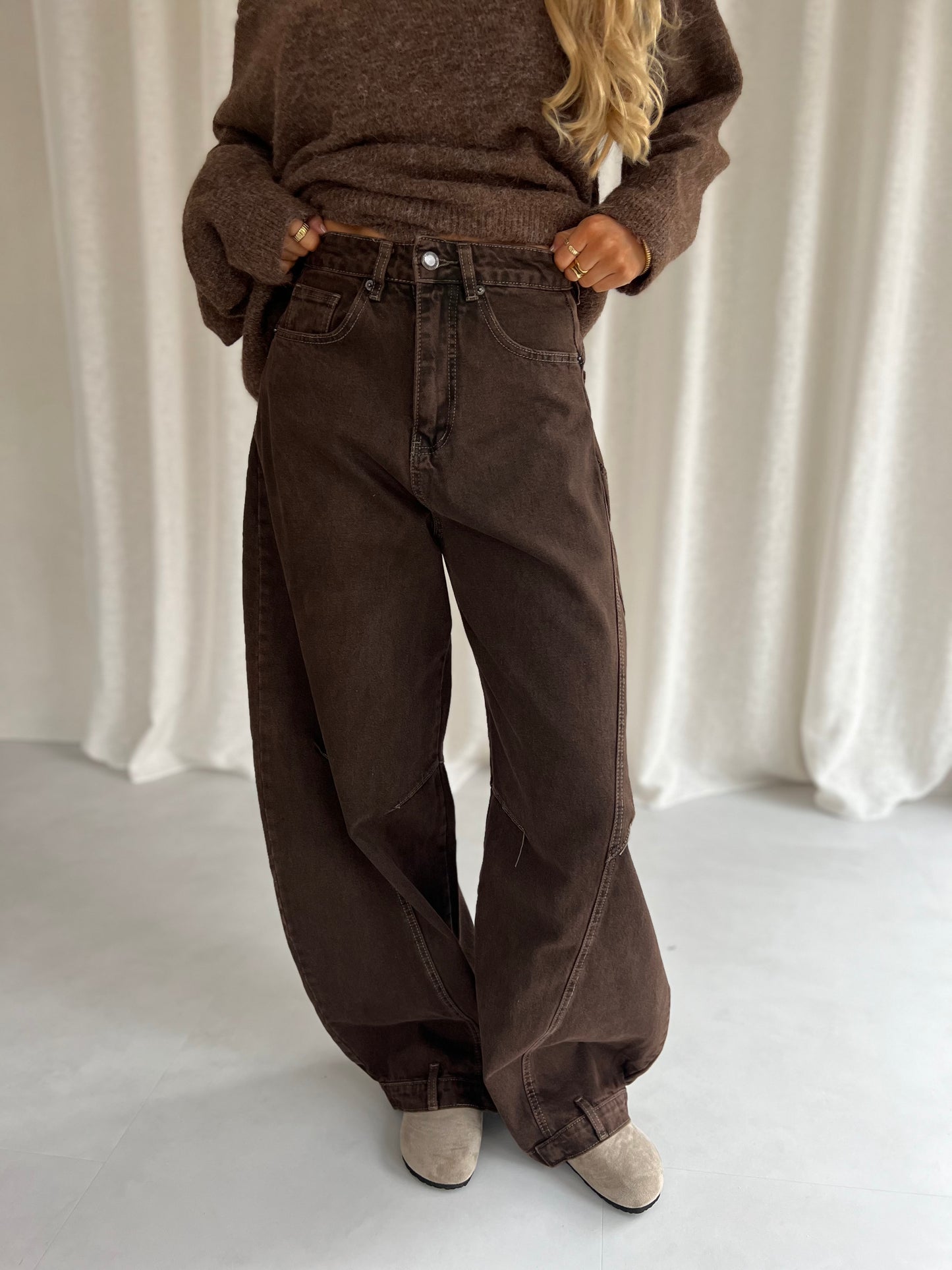 Jeans Baggy - Bruin