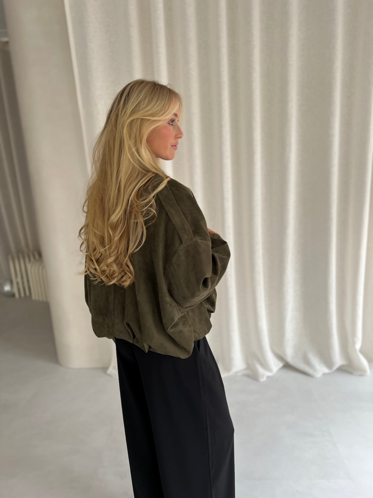 Bomber Suède - Khaki