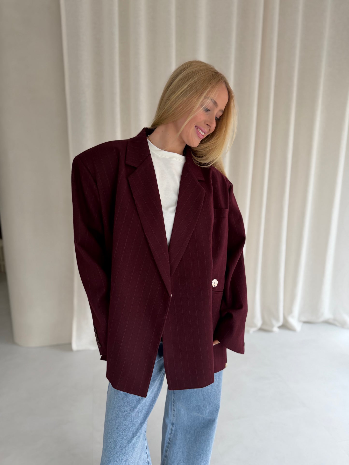 Blazer Jasmijn - red stripes