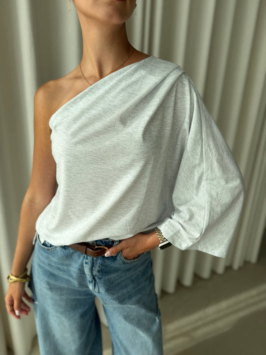 Shirt One shoulder - Grijs