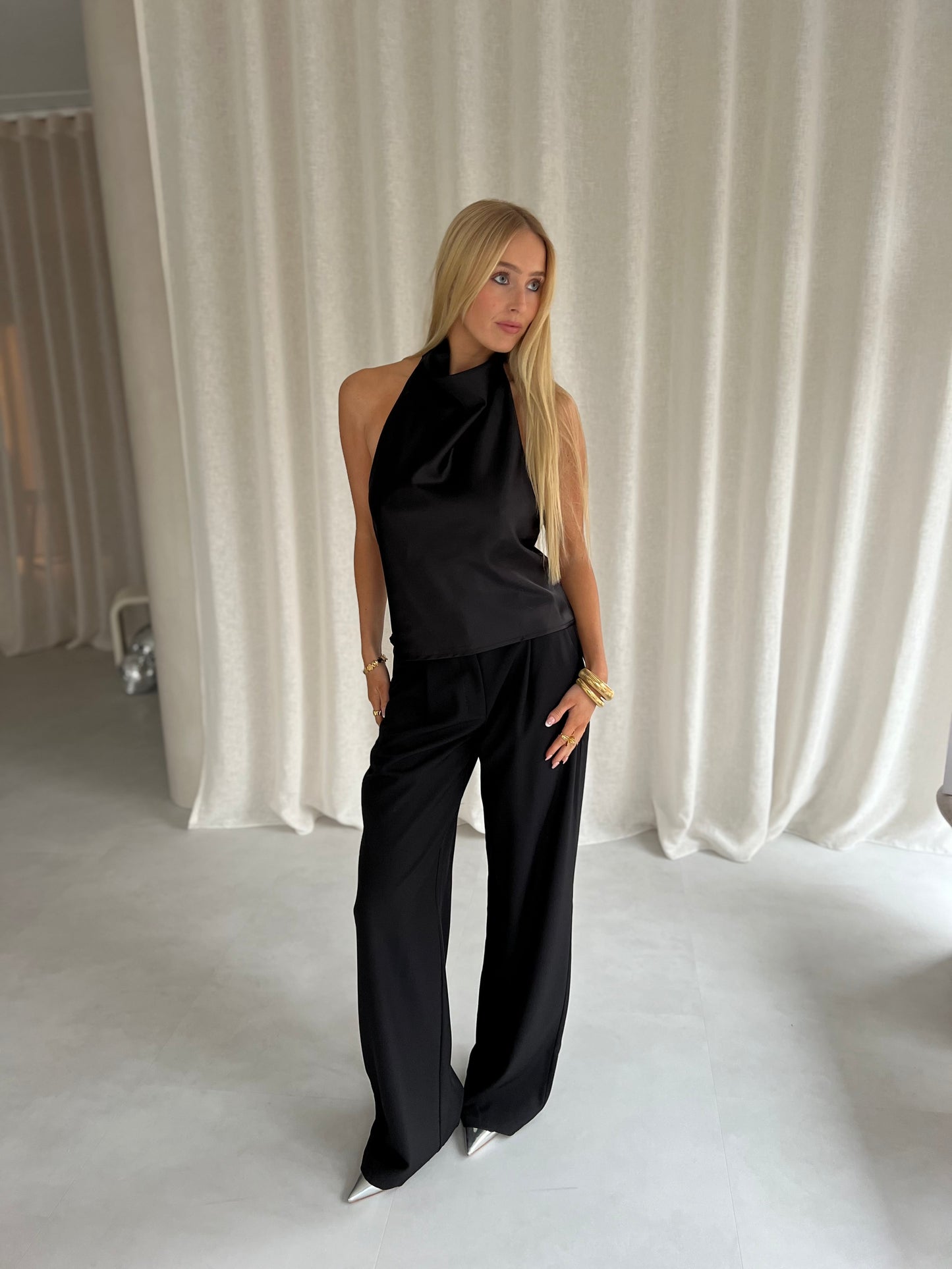 Top Open Back - Zwart