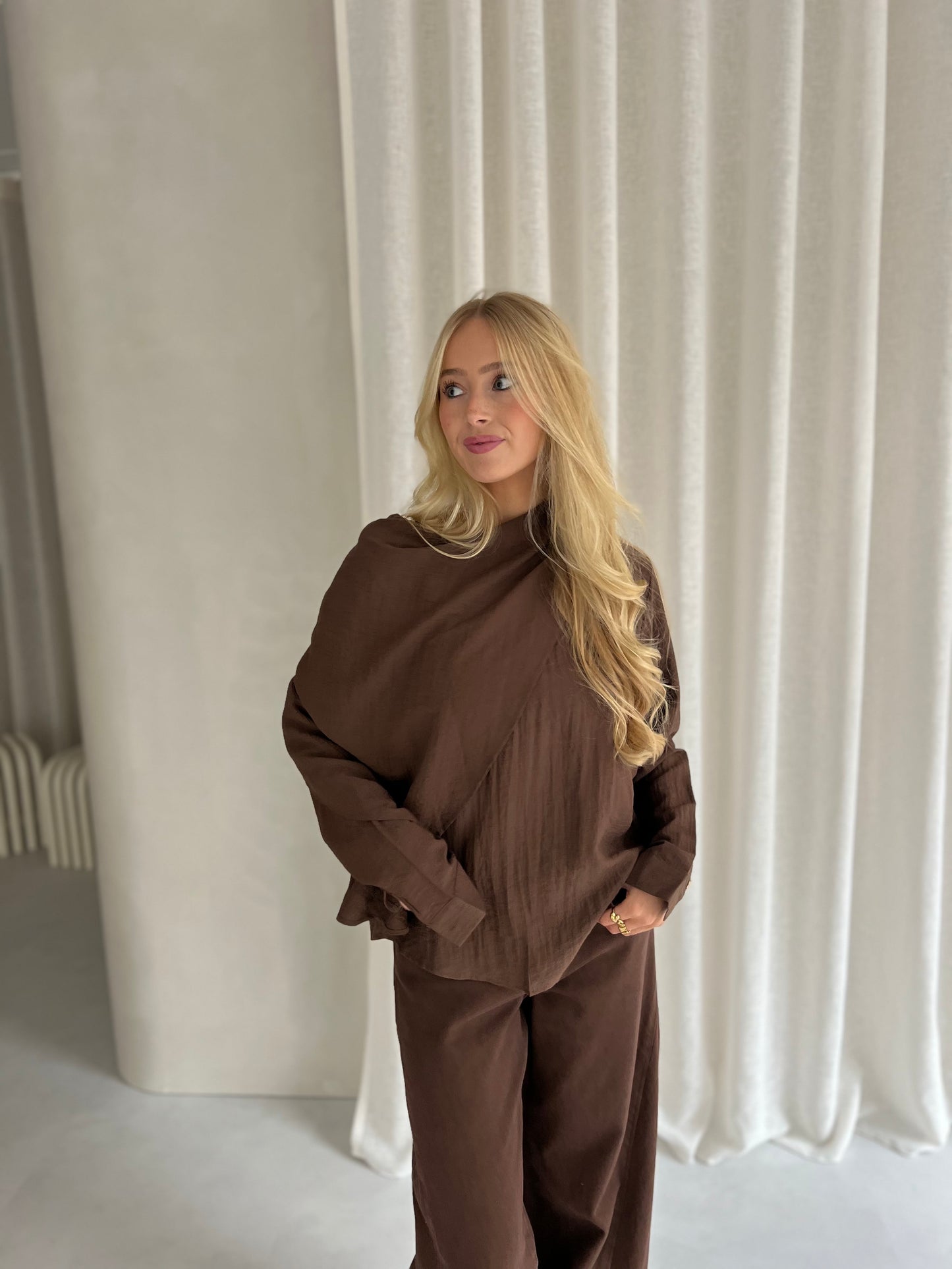 Blouse Pauline - Bruin