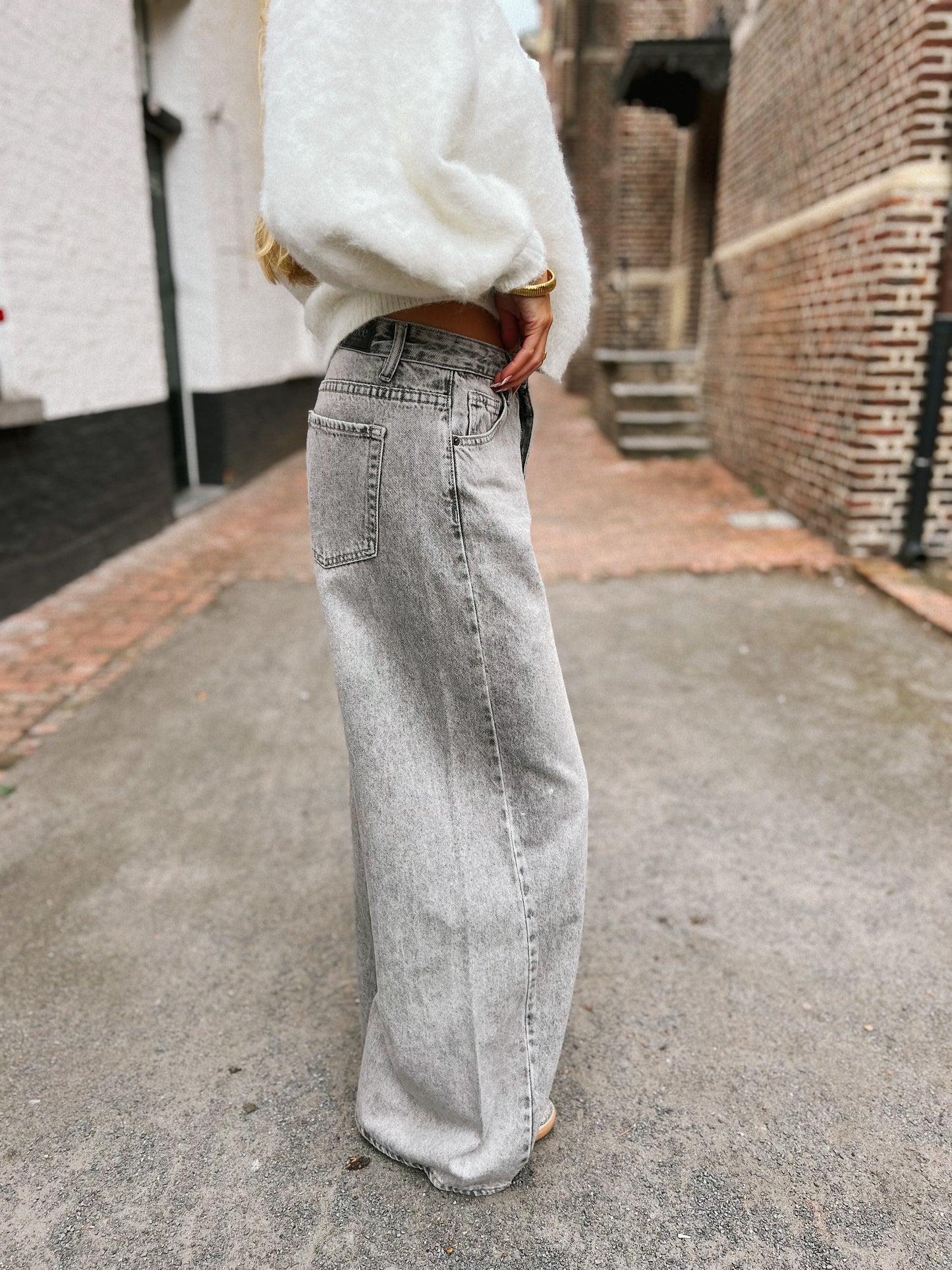 Jeans Wide - Grijs