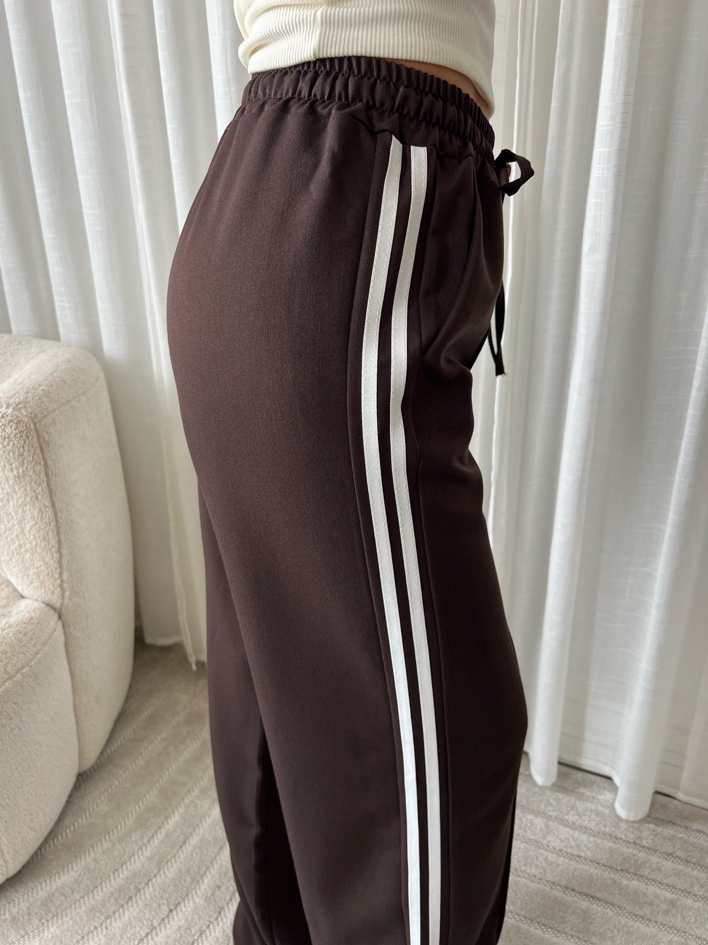 Broek Streep - Bruin