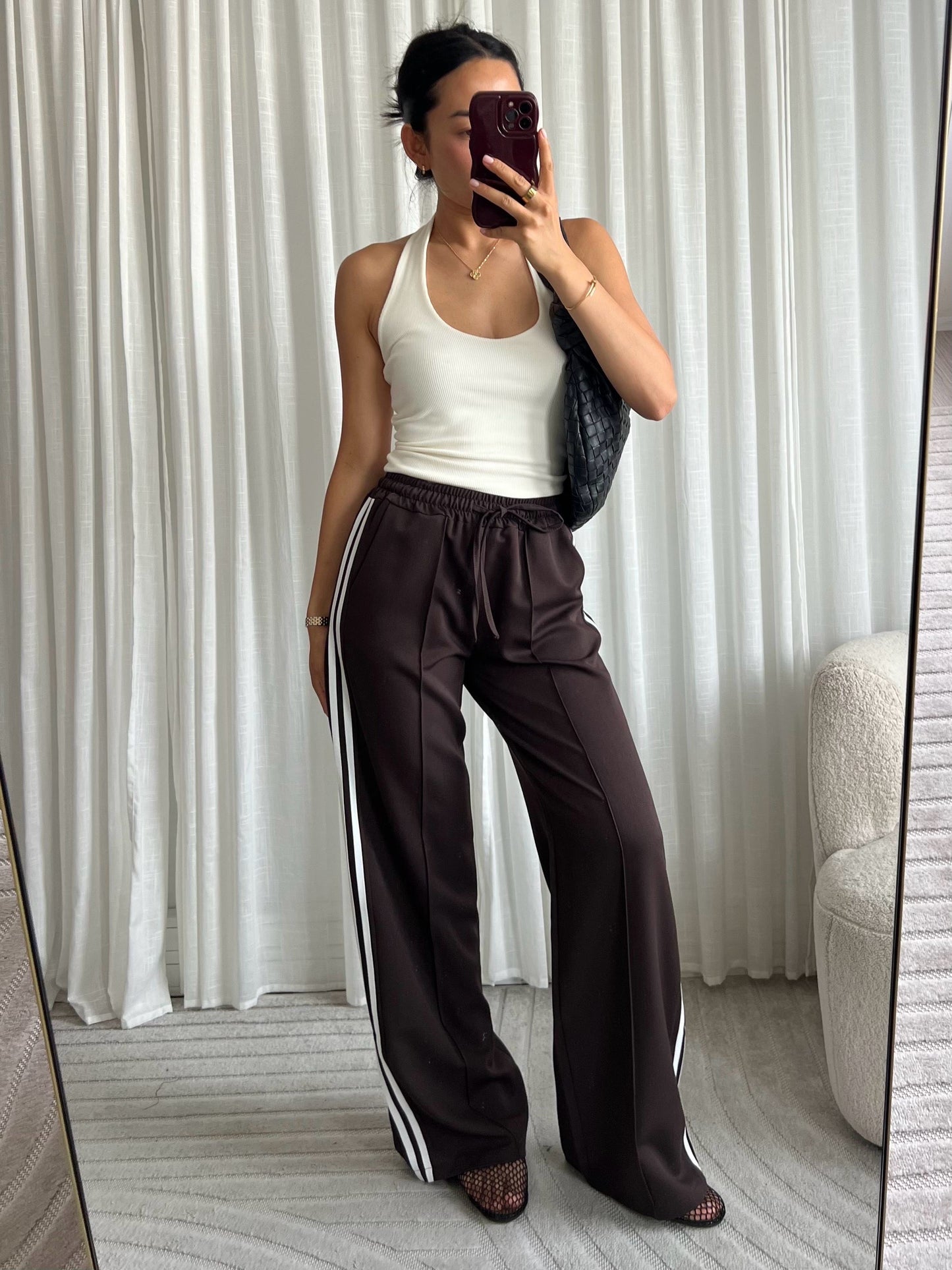 Broek Streep - Bruin