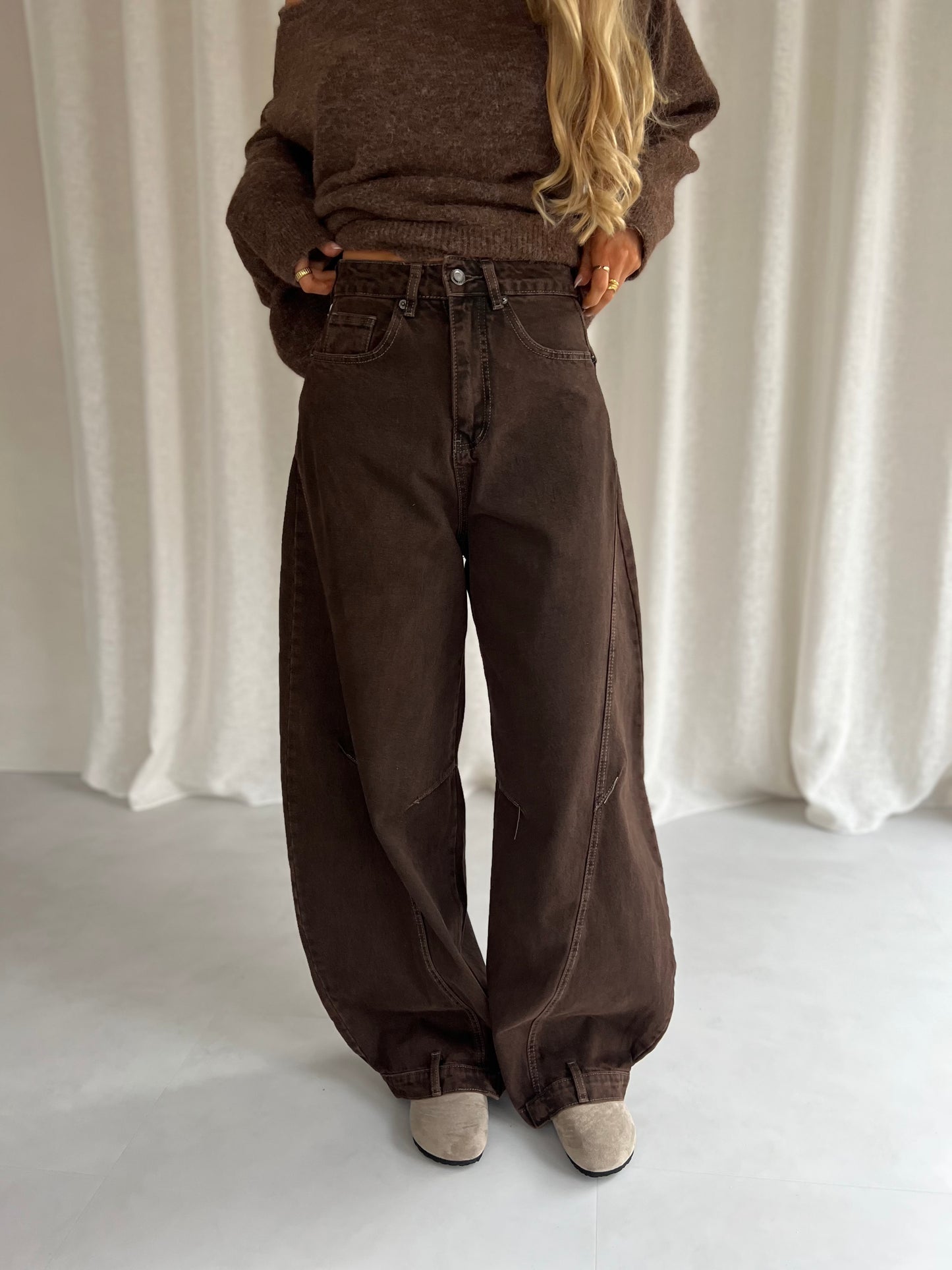 Jeans Baggy - Bruin