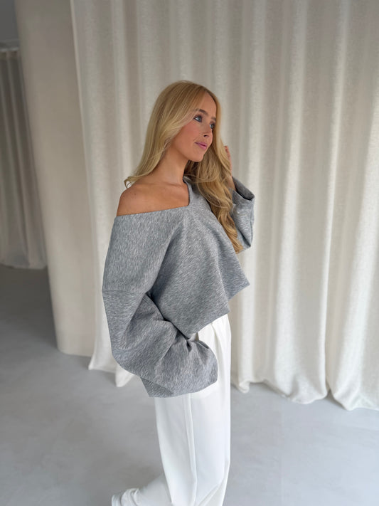 Sweater amber - grijs