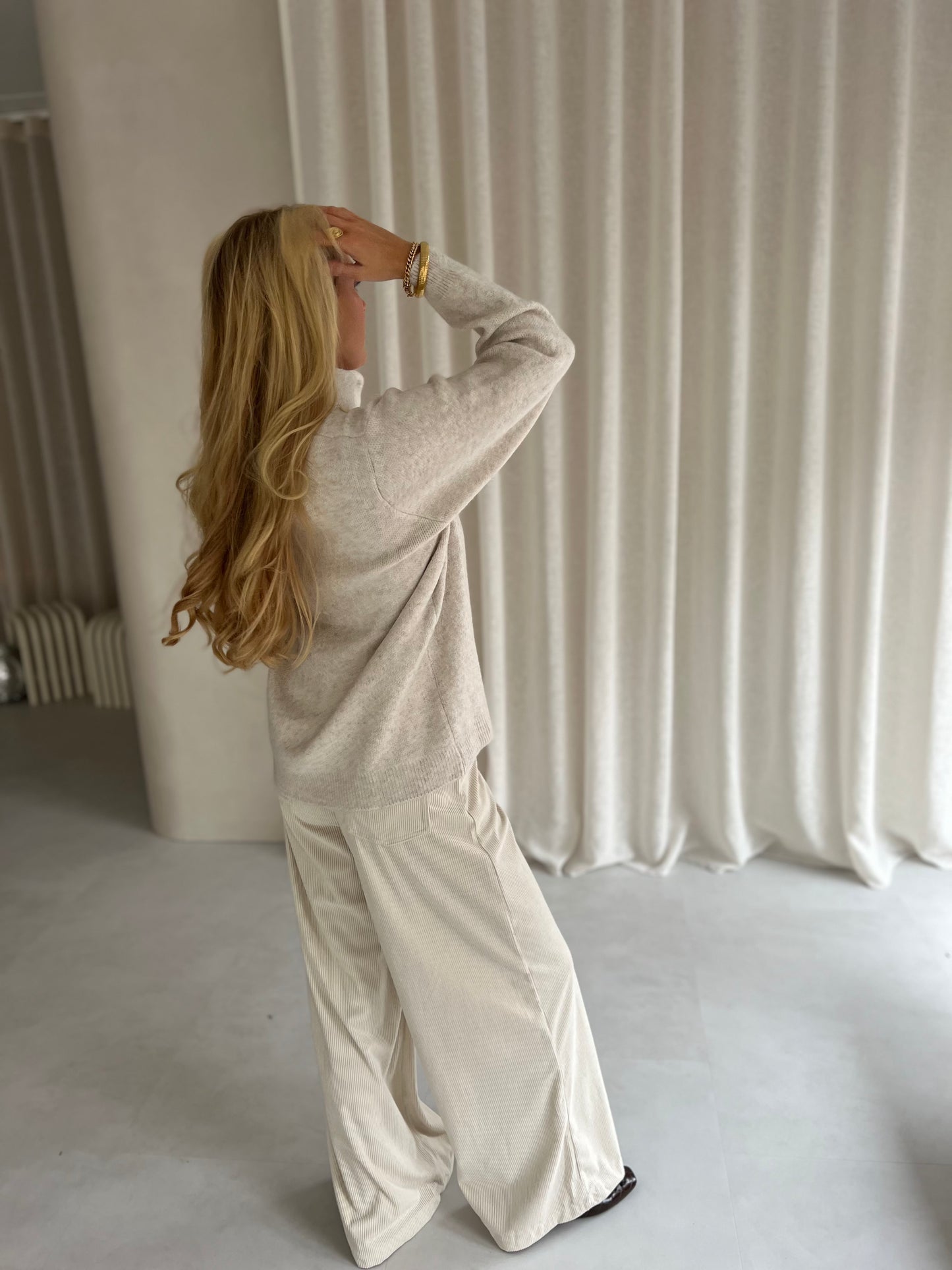 Vest + sjaal - Beige