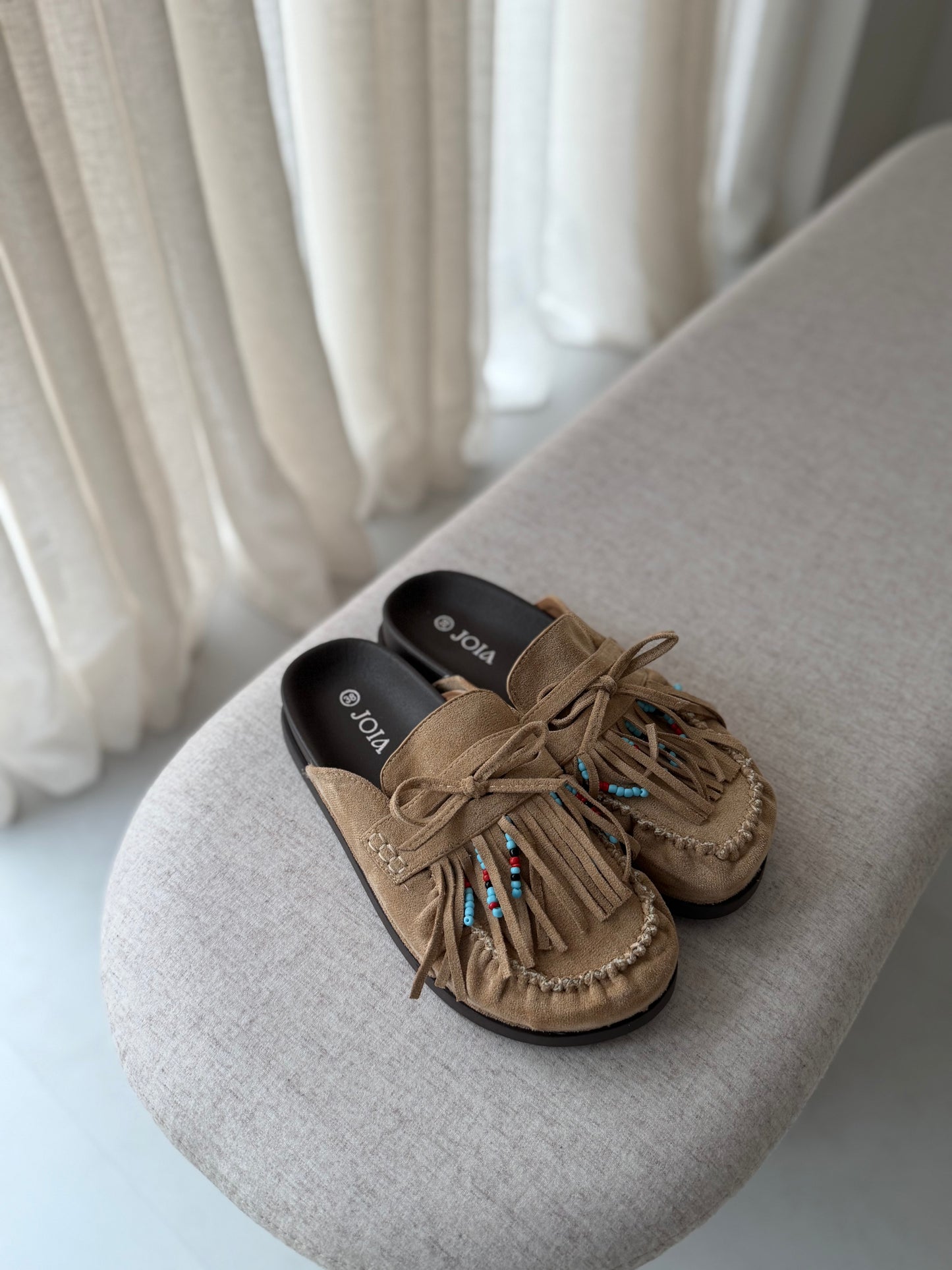 Mocassin slides - Sand