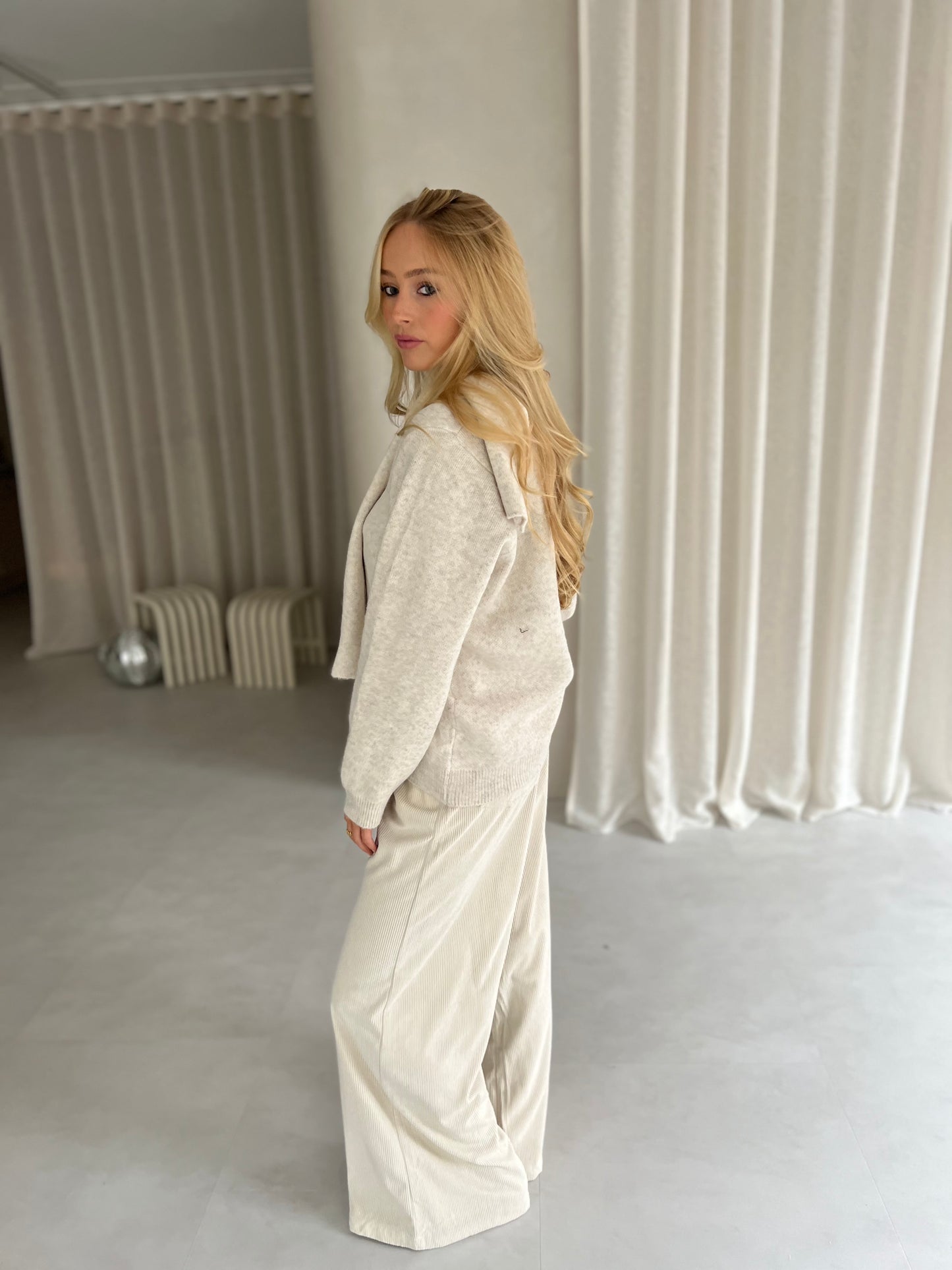 Vest + sjaal - Beige