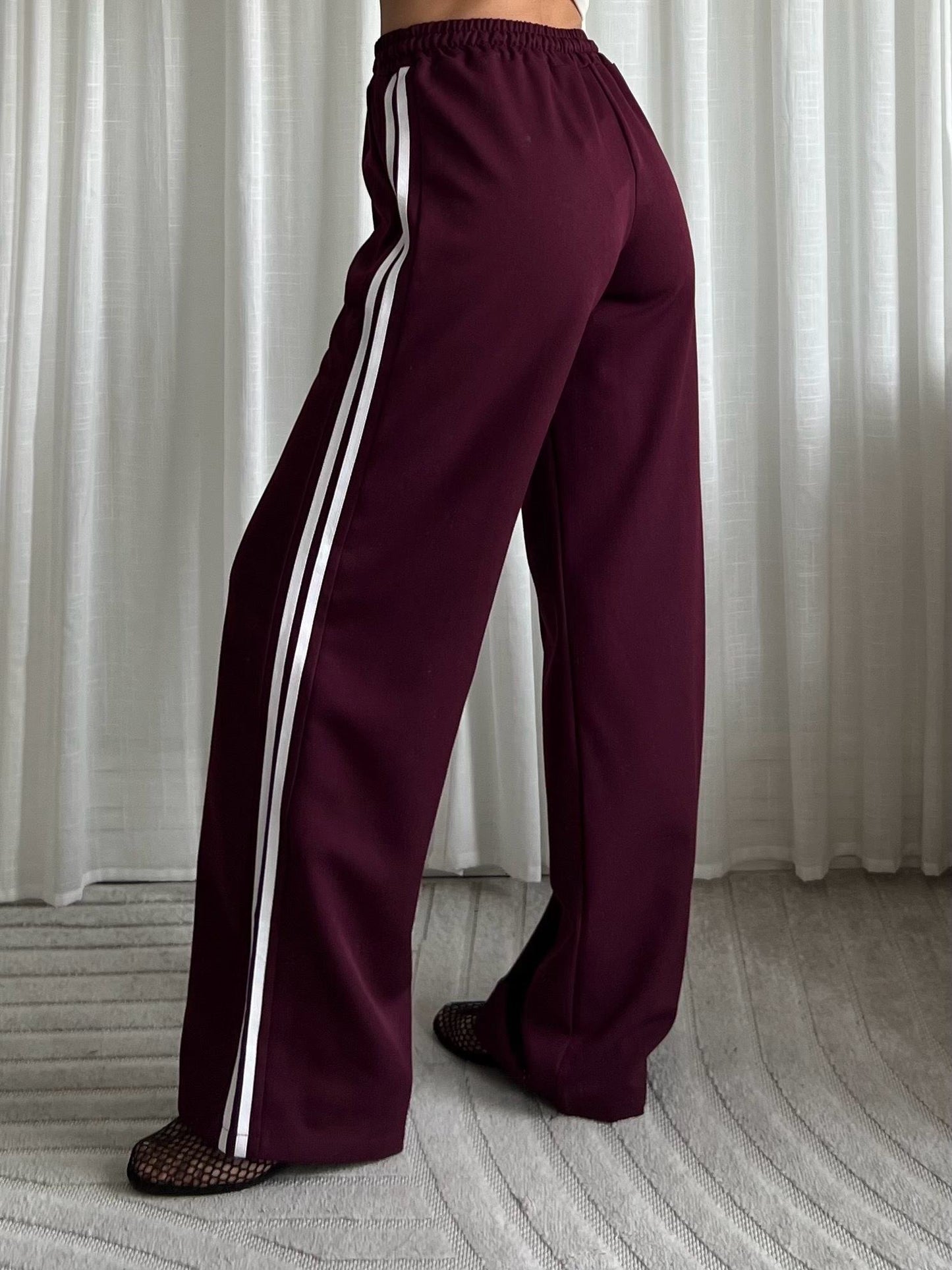 Broek Streep - Bordeaux