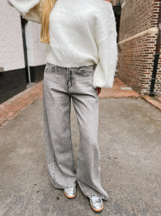 Jeans Wide - Grijs