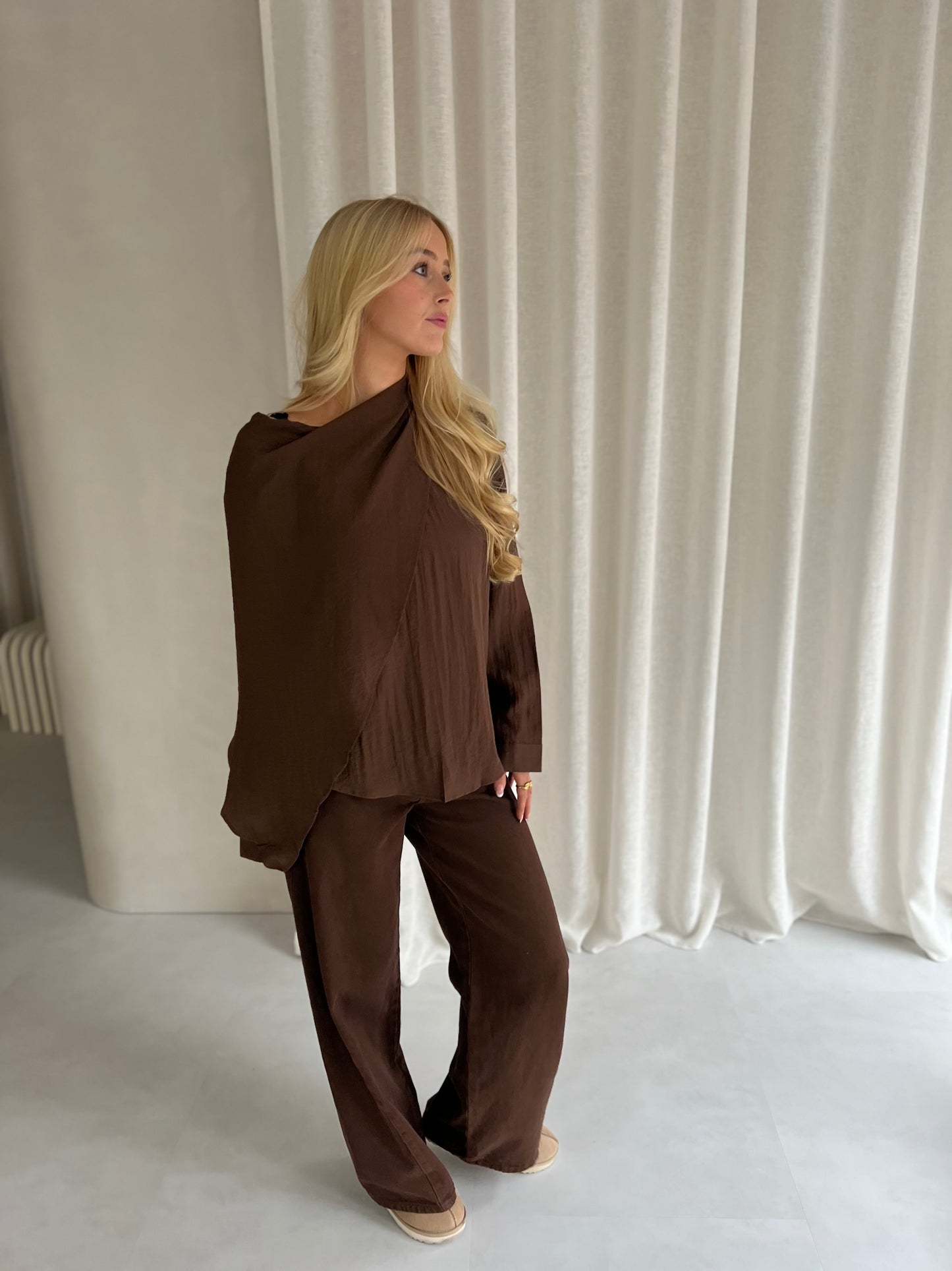 Blouse Pauline - Bruin