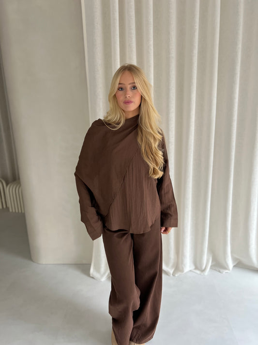 Blouse Pauline - Bruin