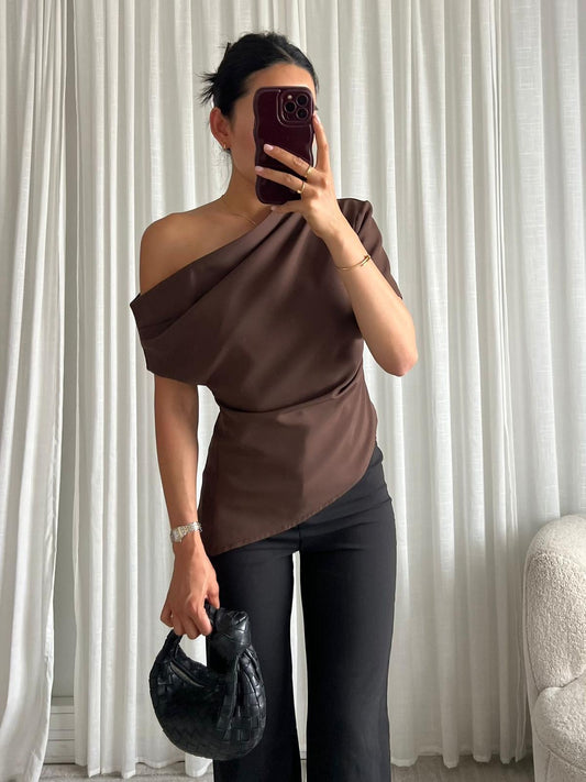Blouse Sofie - Bruin