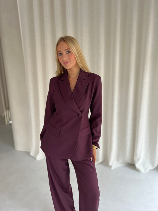 Blazer Jada Getailleerd- Bordeaux
