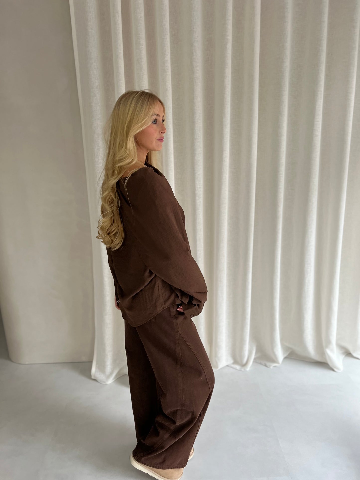 Blouse Pauline - Bruin