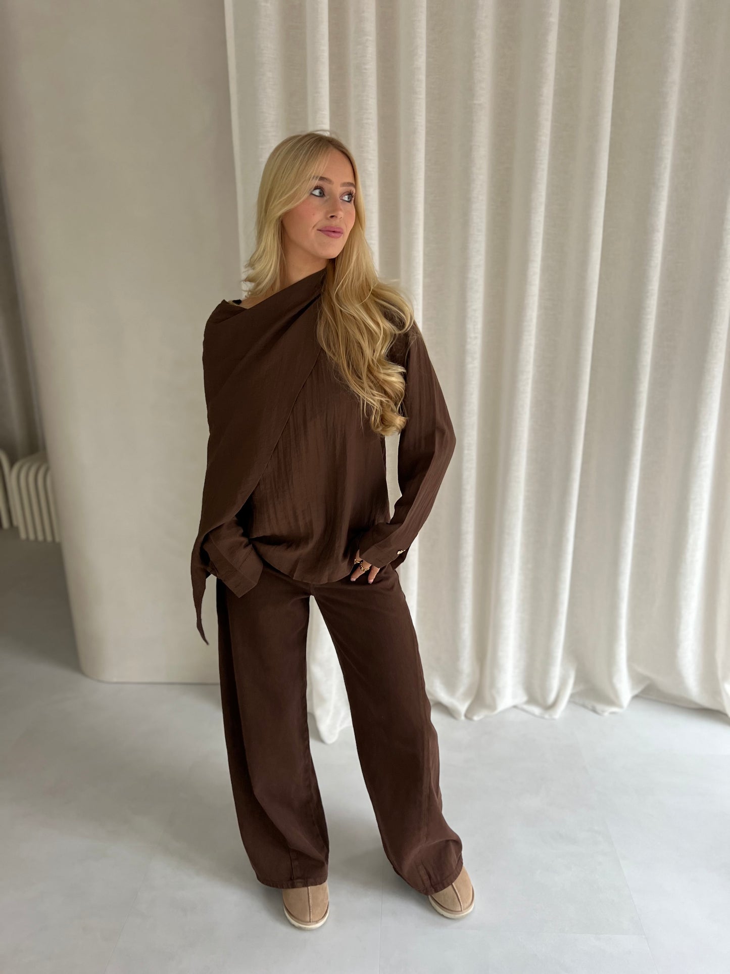 Blouse Pauline - Bruin