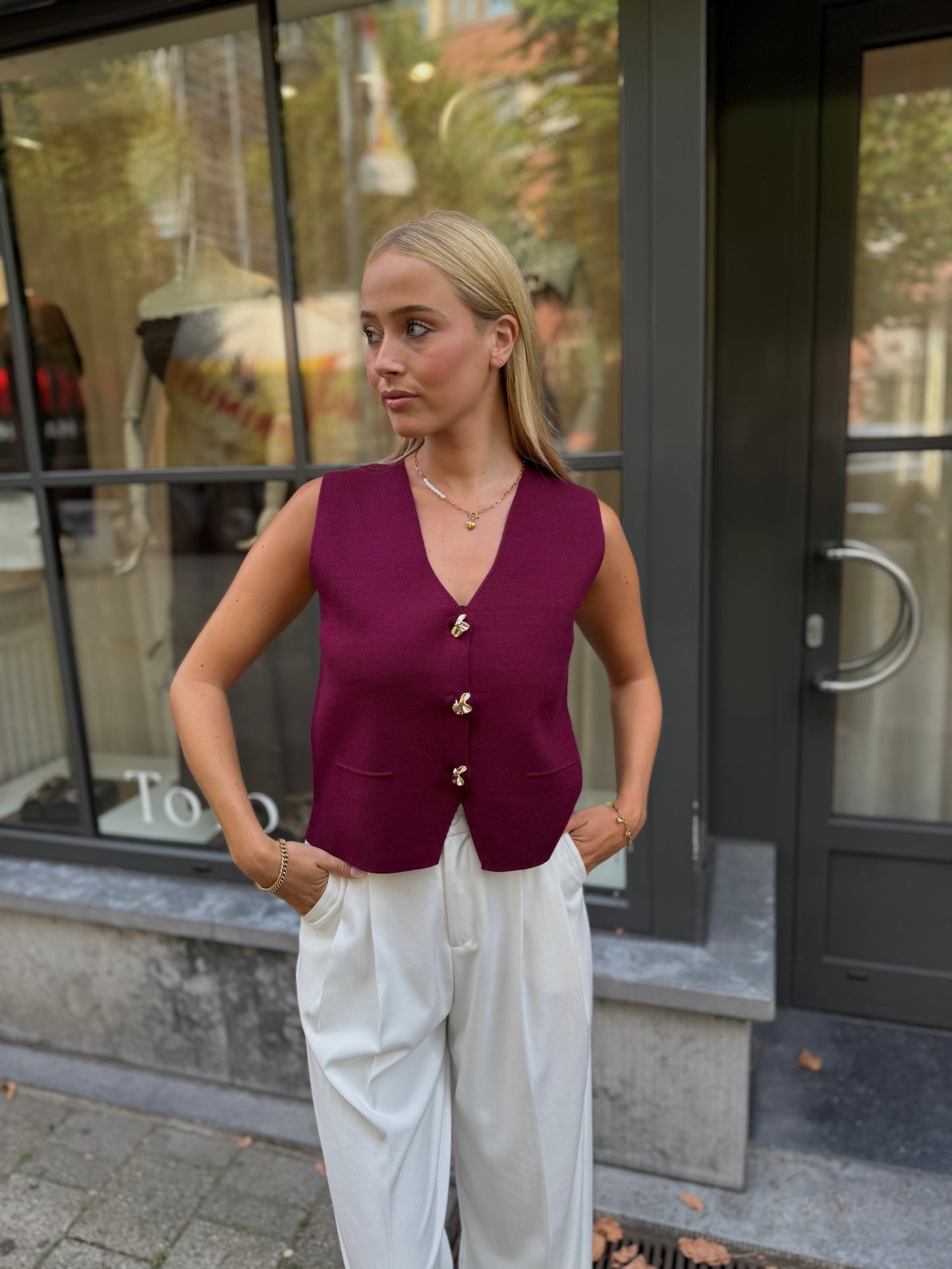 Gilet Tessa - Bordeaux