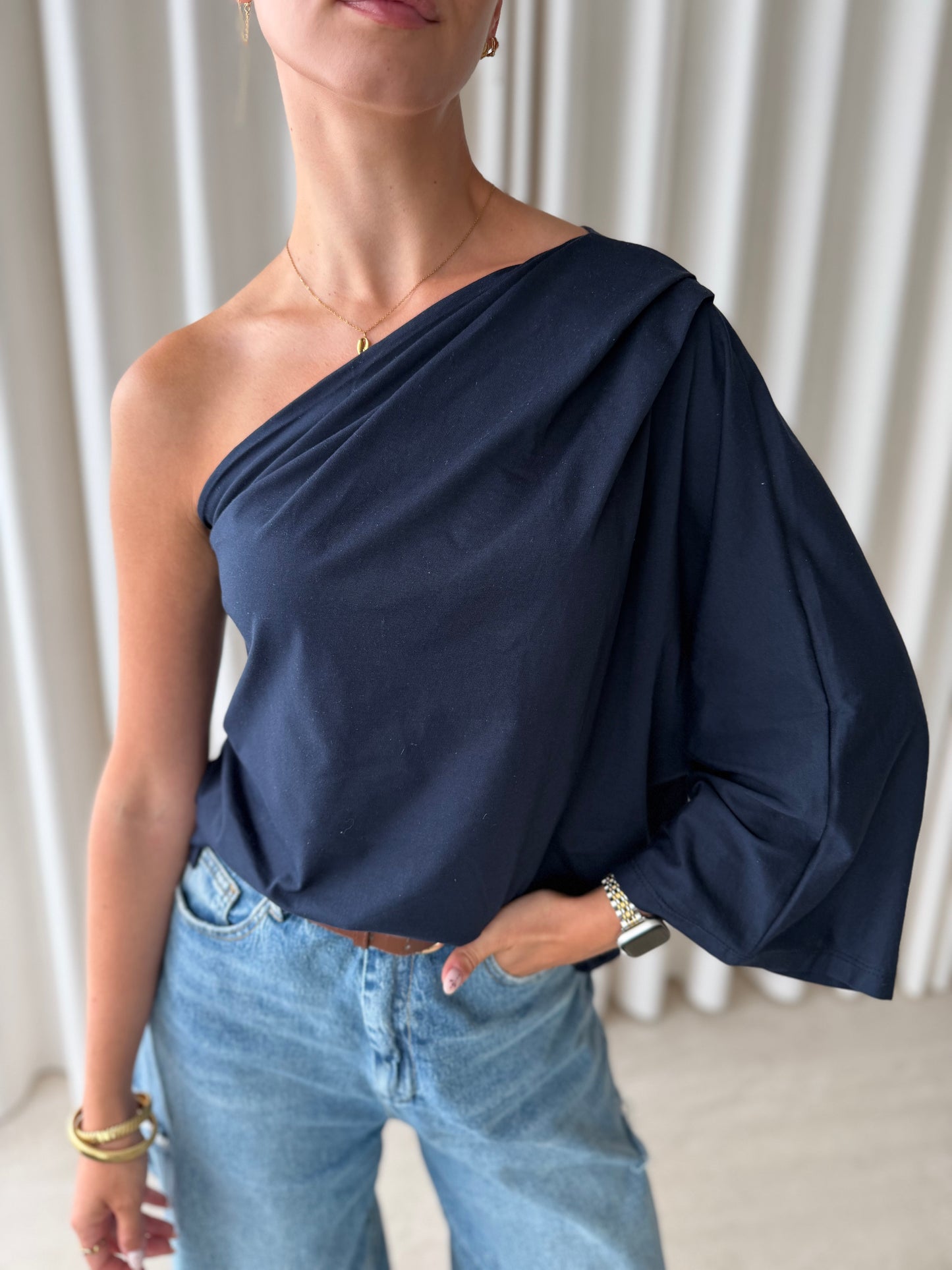 Shirt One shoulder - Navy