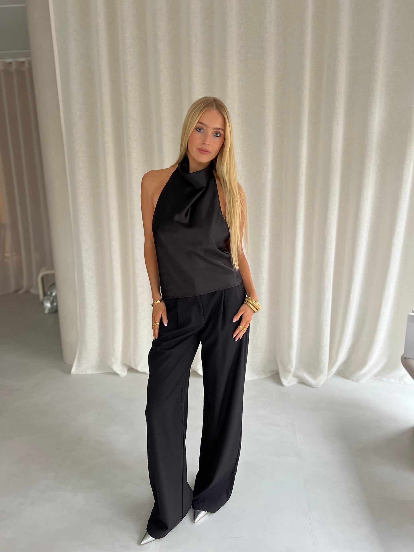 Top Open Back - Zwart