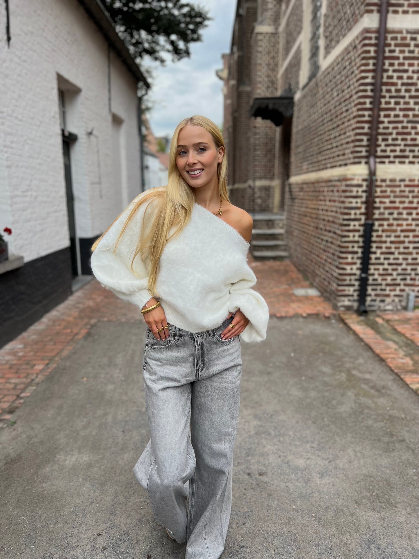 Trui Fluffy - Ecru