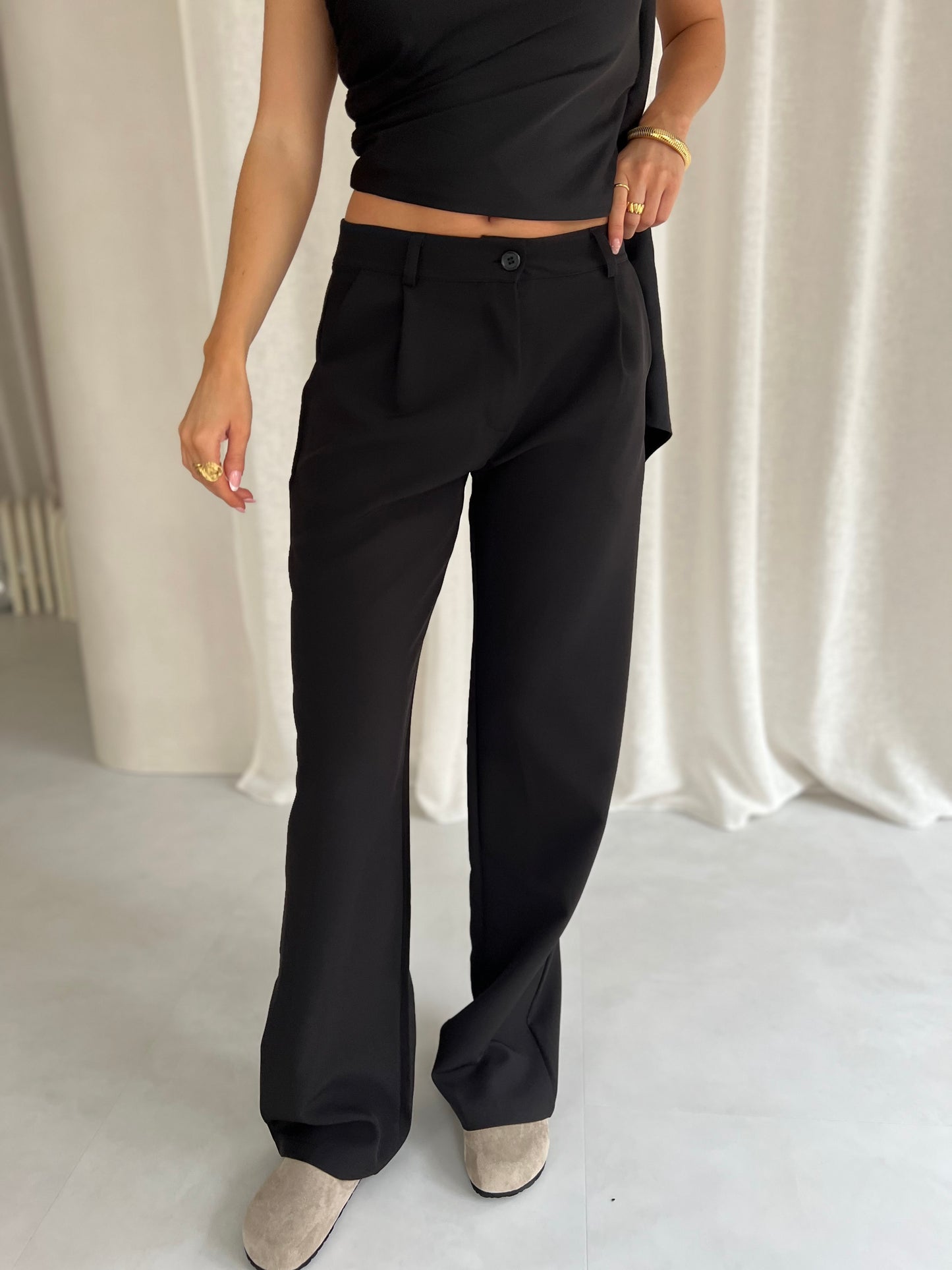 Broek Low Waist - Zwart