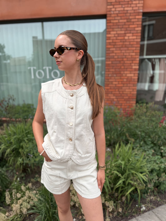Gilet May - Ecru