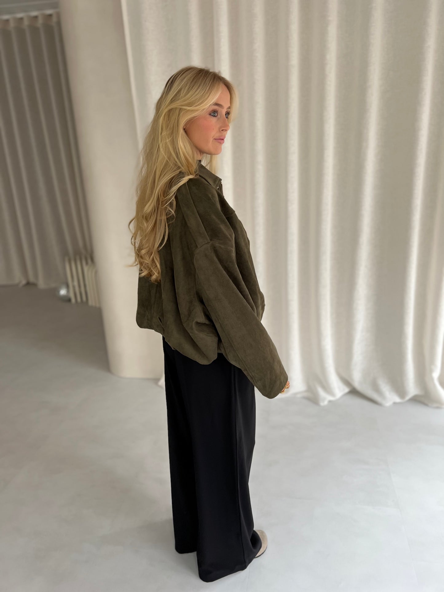 Bomber Suède - Khaki