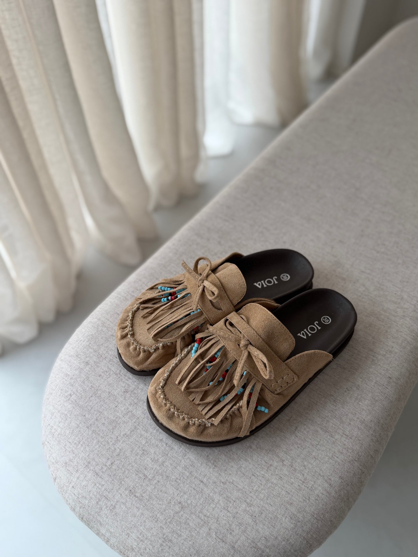 Mocassin slides - Sand